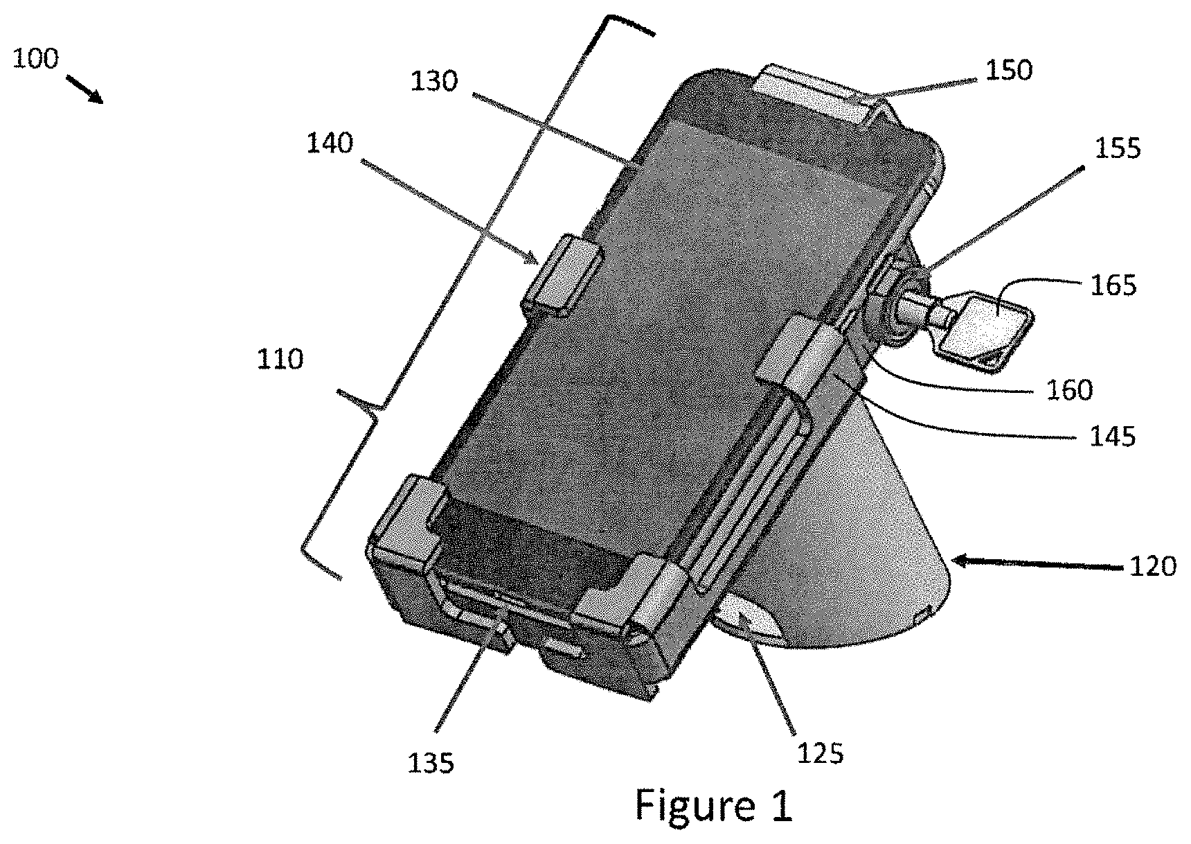 Patent US11781348 Figure 1 – Adjustable security bracket