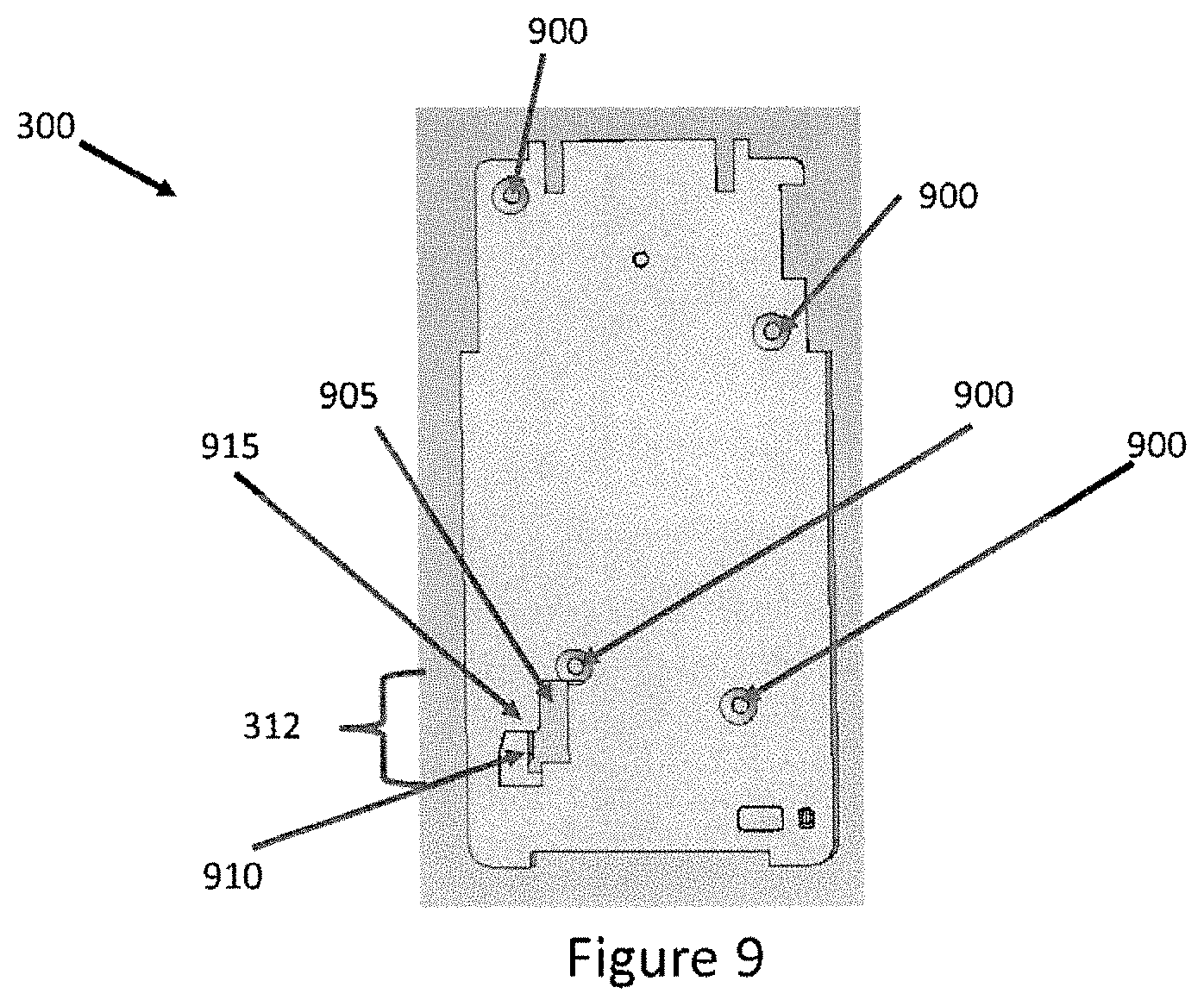 Patent US11781348 Figure 9 – Adjustable security bracket