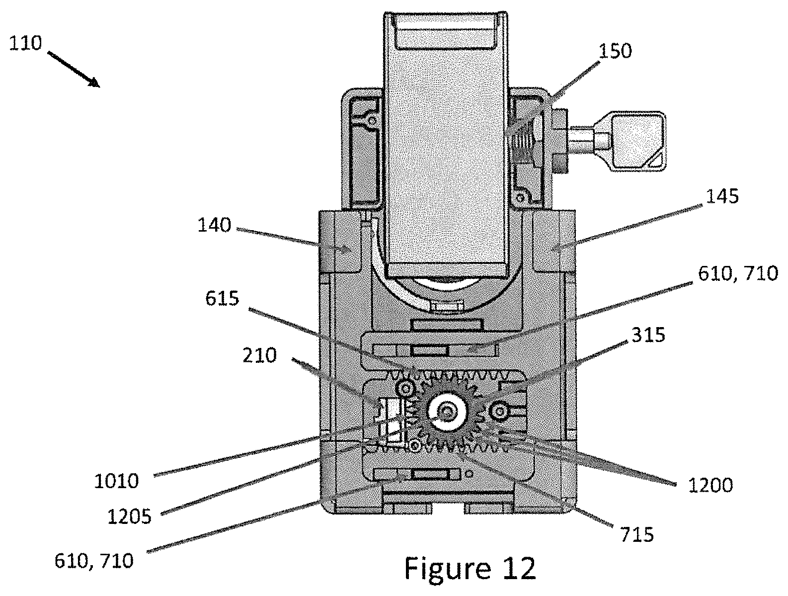 Patent US11781348 Figure 12 – Adjustable security bracket