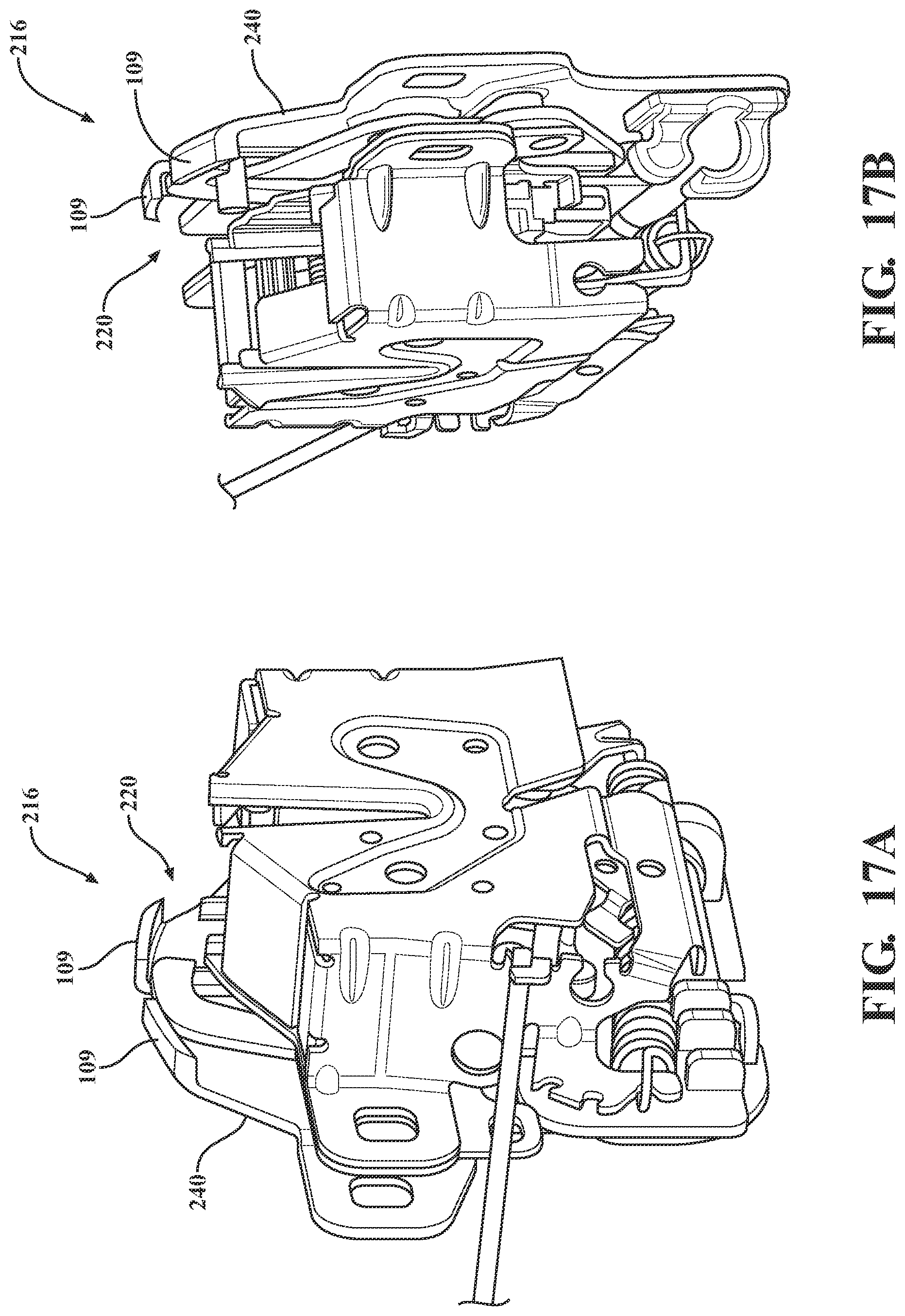 Patent US11781349 Figure 18 – Closure latch assembly for front trunk with pedestrian protection features