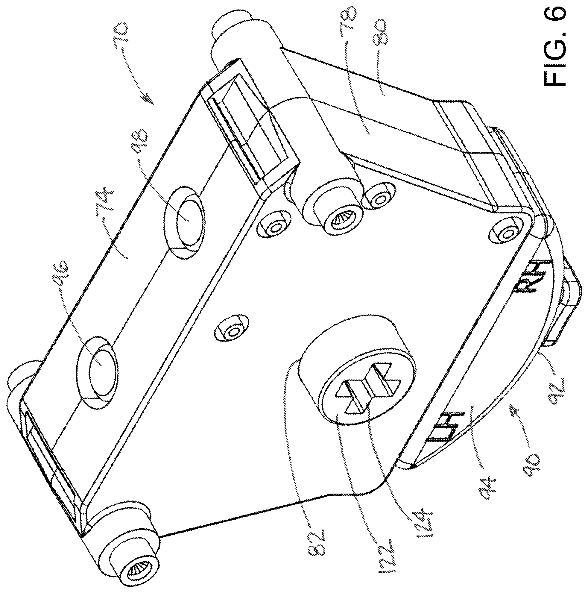 Patent US11781355 Figure 6 – Roller assembly with side-accessed adjustment mechanism