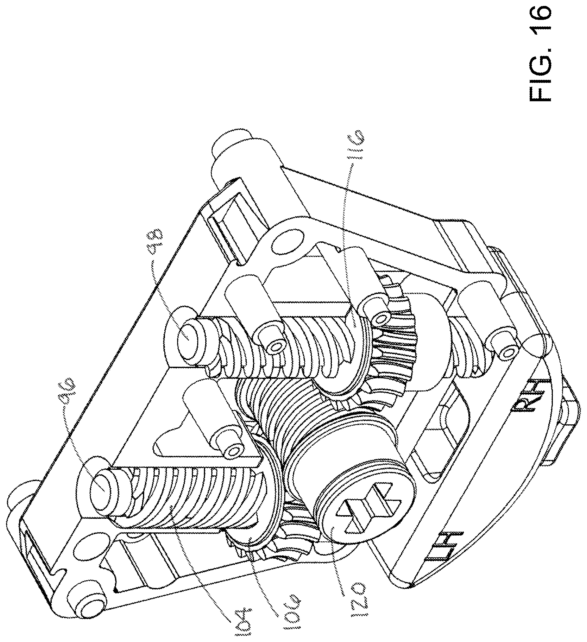 Patent US11781355 Figure 16 – Roller assembly with side-accessed adjustment mechanism