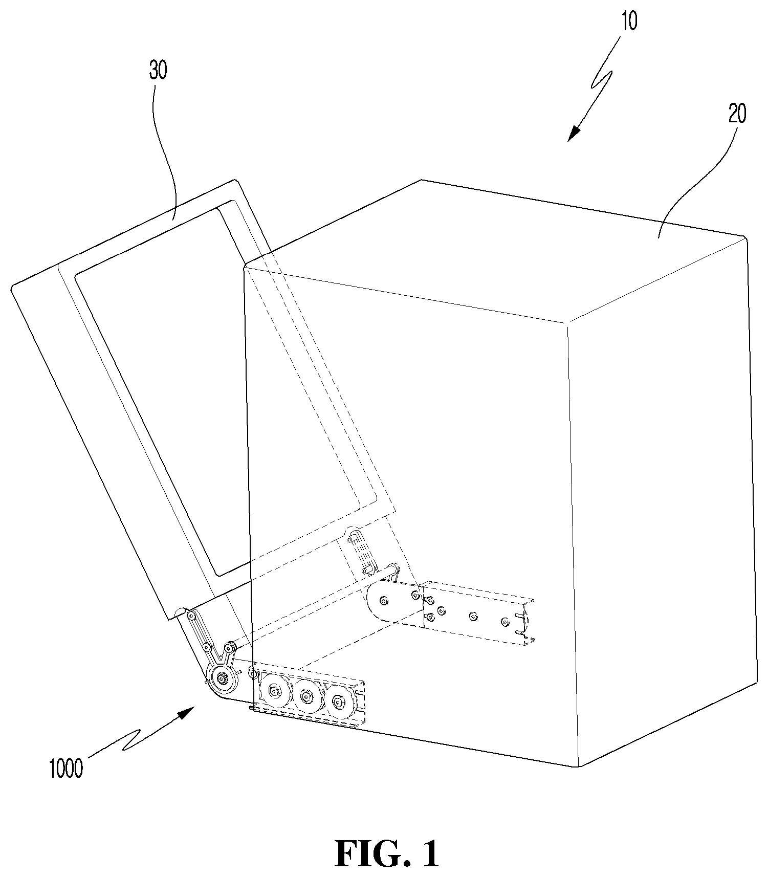 Patent US11781358 Figure 1 – Hinge device having tension maintaining function