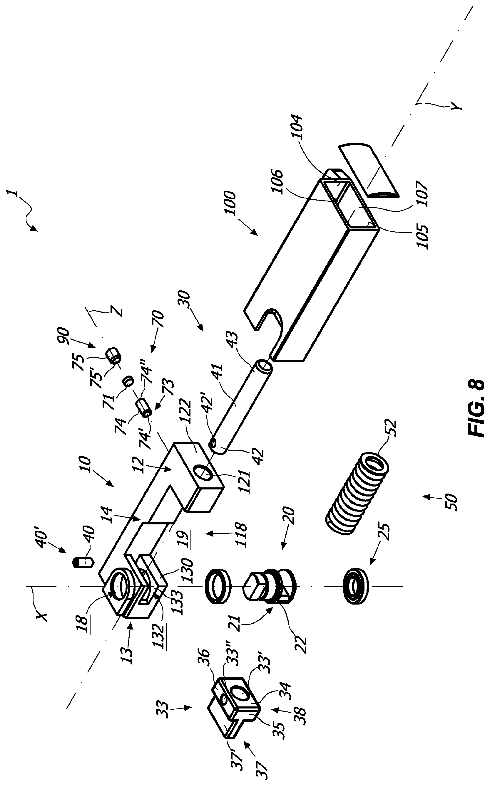 Patent US11781359 Figure 6 – Small bulkiness hinge