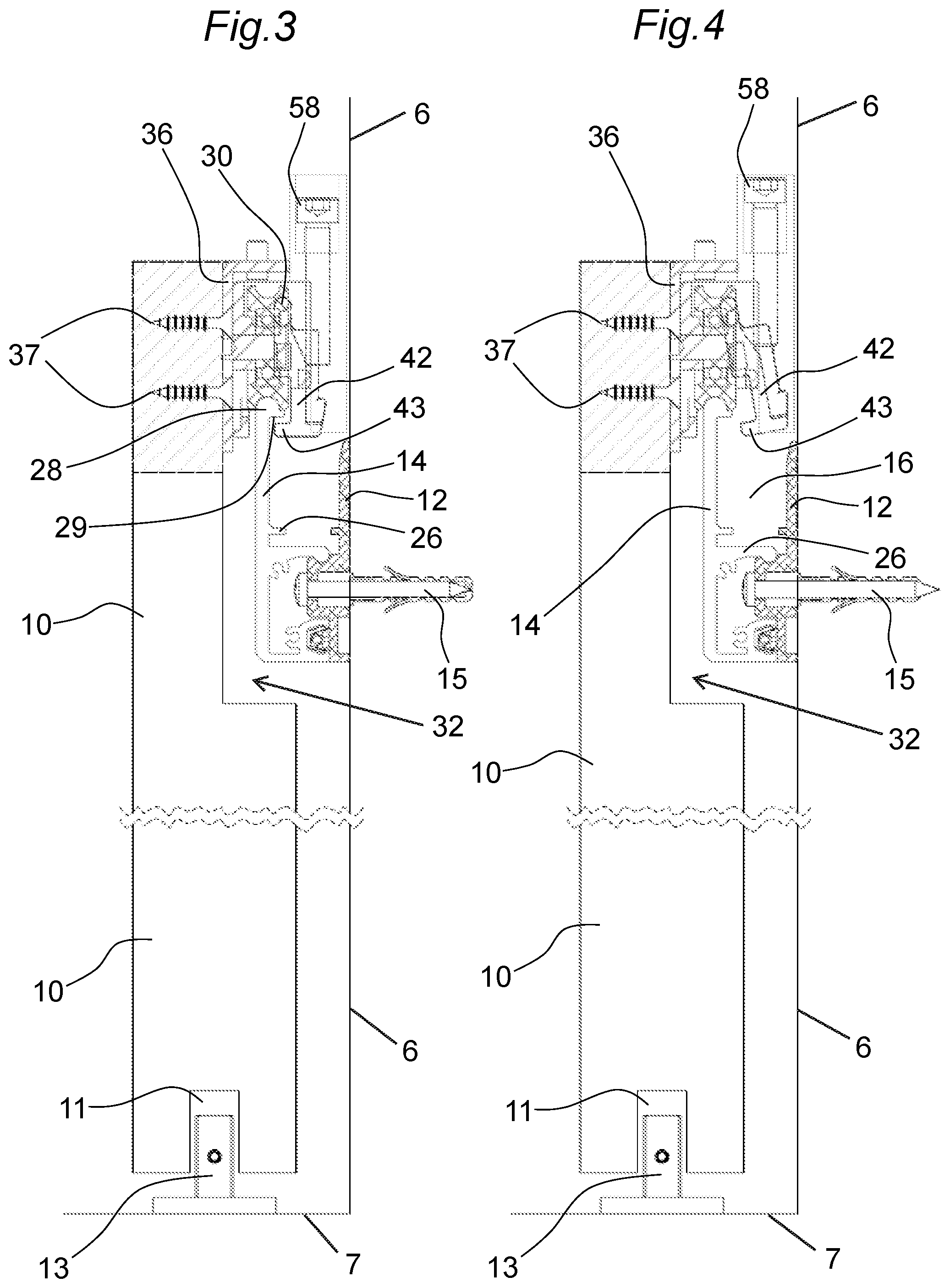 Patent US11781361 Figure 3 – Apparatus for moving sliding doors and wardrobe doors