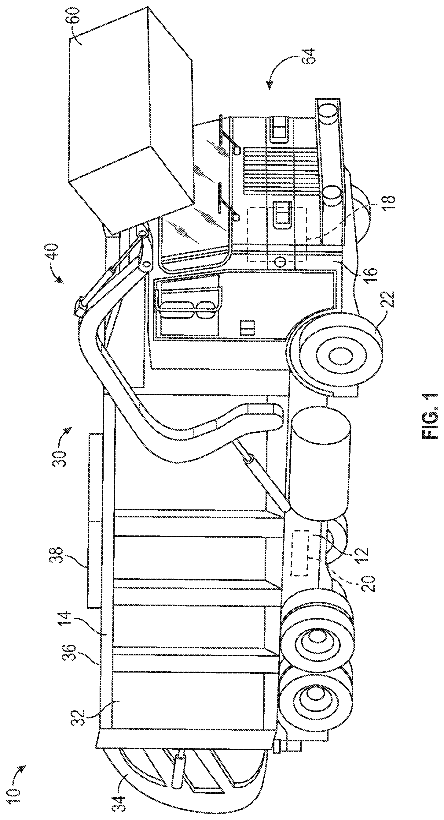 Patent US11781365 Figure 1 – Electric tailgate for electric refuse vehicle