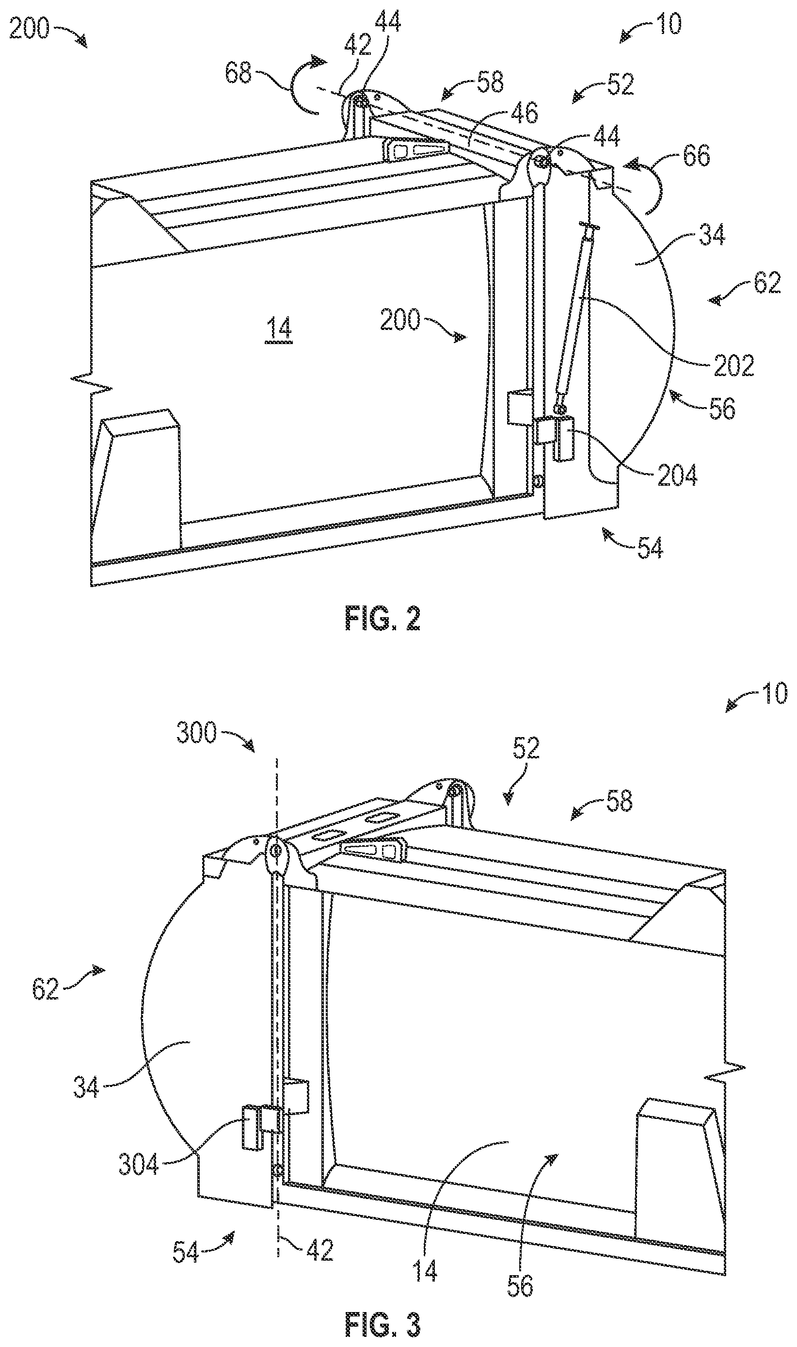 Patent US11781365 Figure 2 – Electric tailgate for electric refuse vehicle