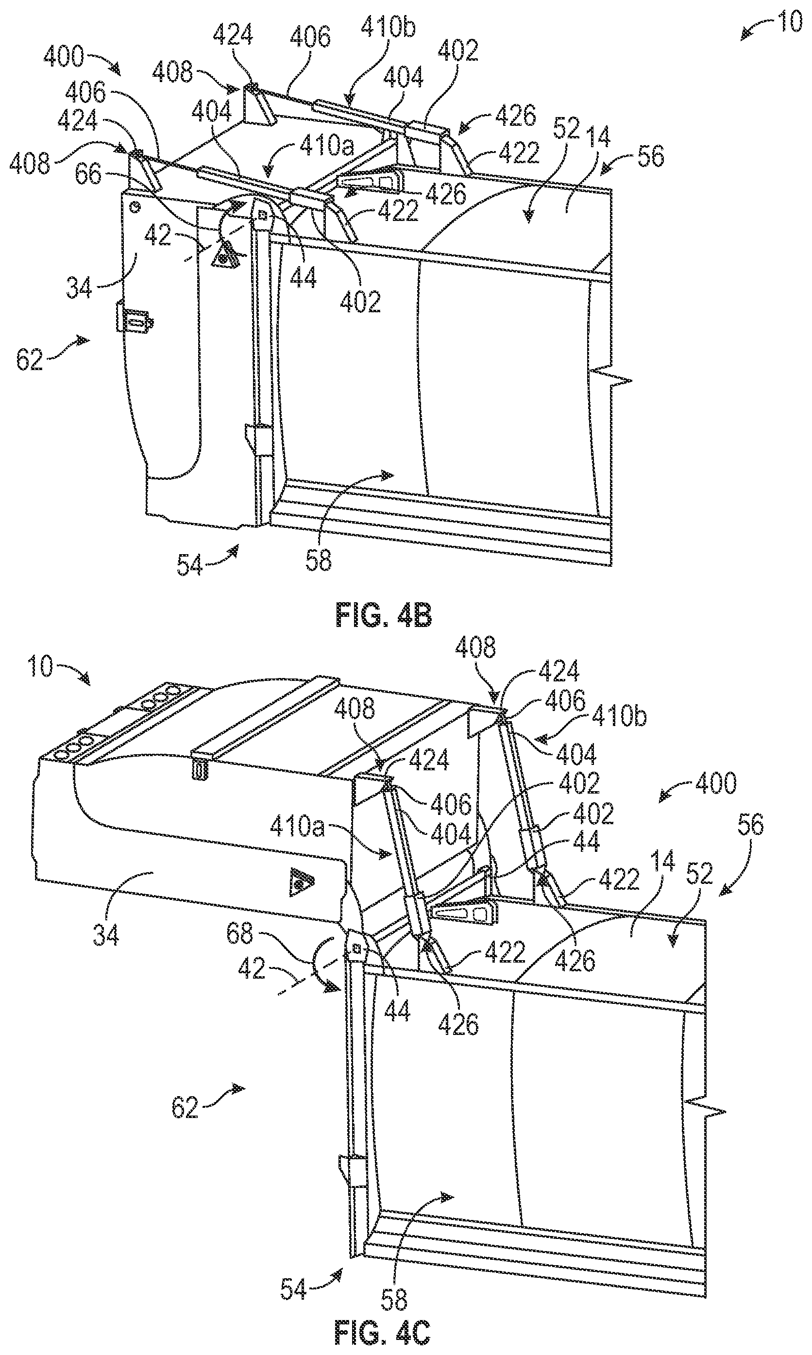 Patent US11781365 Figure 4 – Electric tailgate for electric refuse vehicle