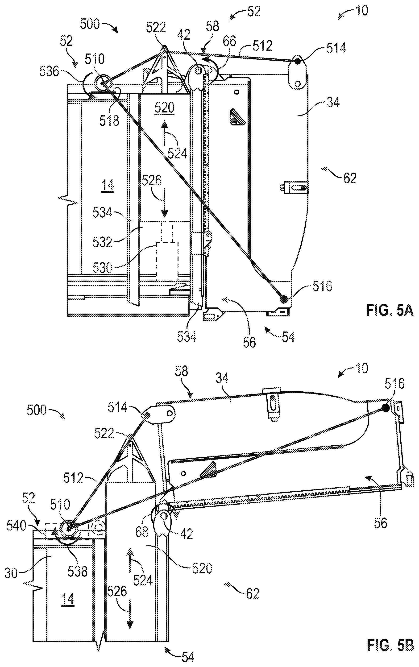 Patent US11781365 Figure 5 – Electric tailgate for electric refuse vehicle