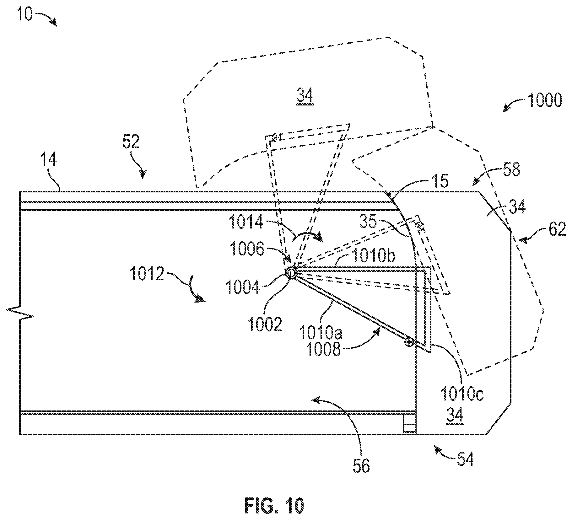 Patent US11781365 Figure 11 – Electric tailgate for electric refuse vehicle
