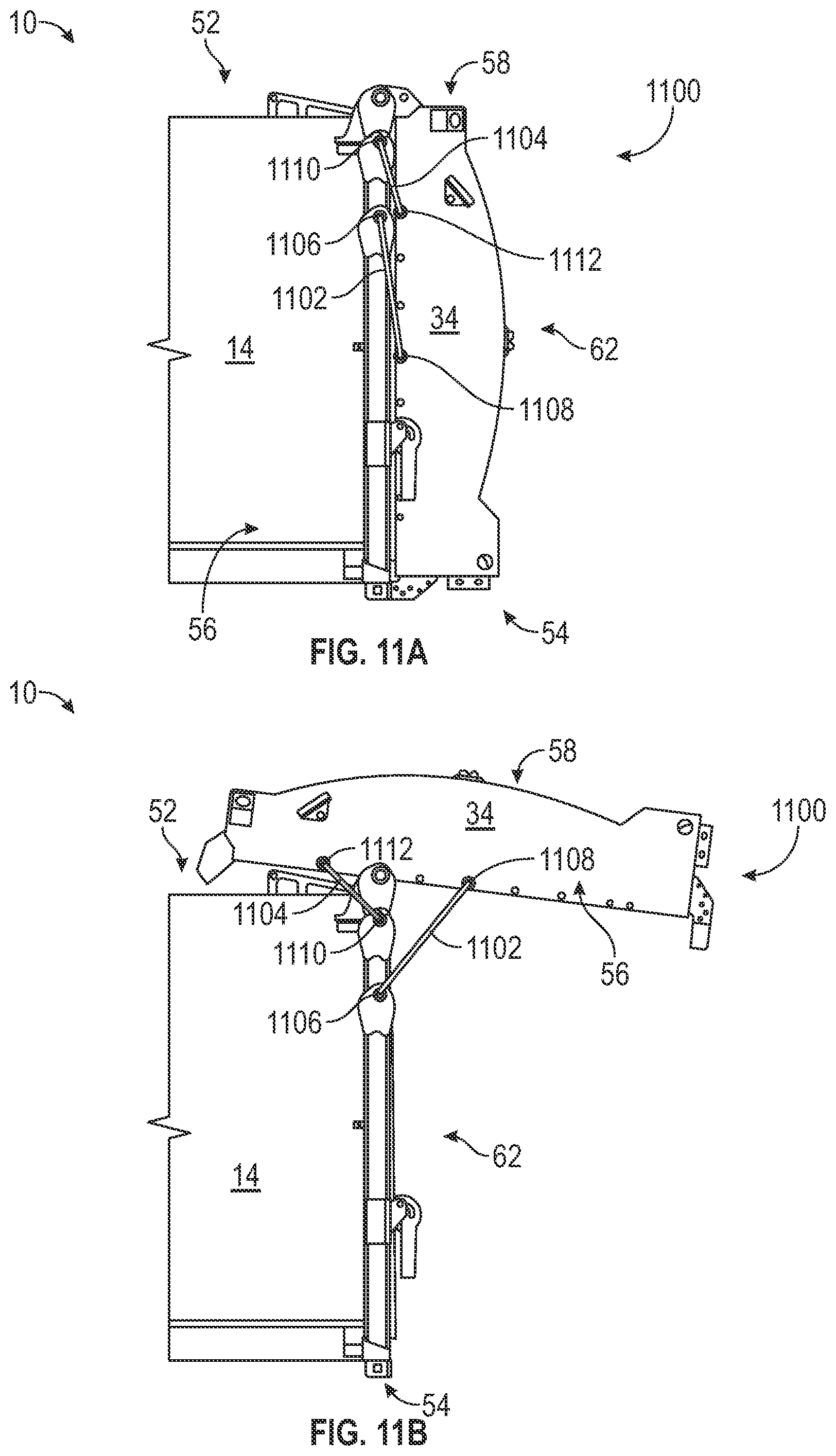 Patent US11781365 Figure 12 – Electric tailgate for electric refuse vehicle