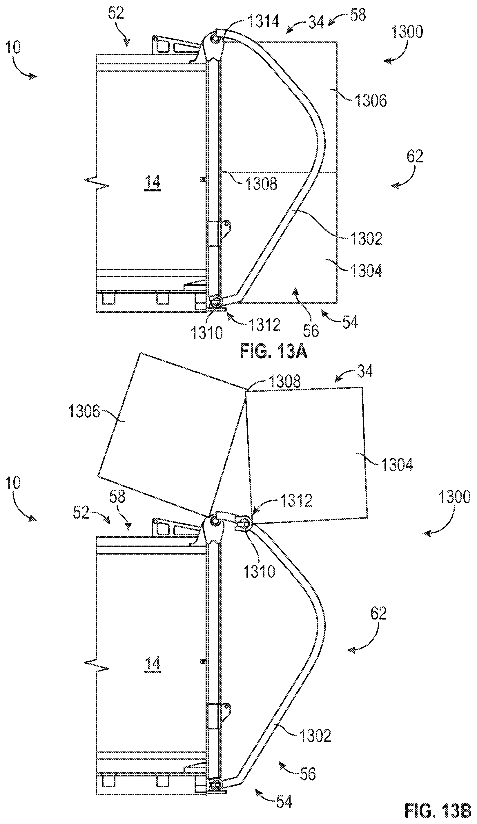 Patent US11781365 Figure 14 – Electric tailgate for electric refuse vehicle