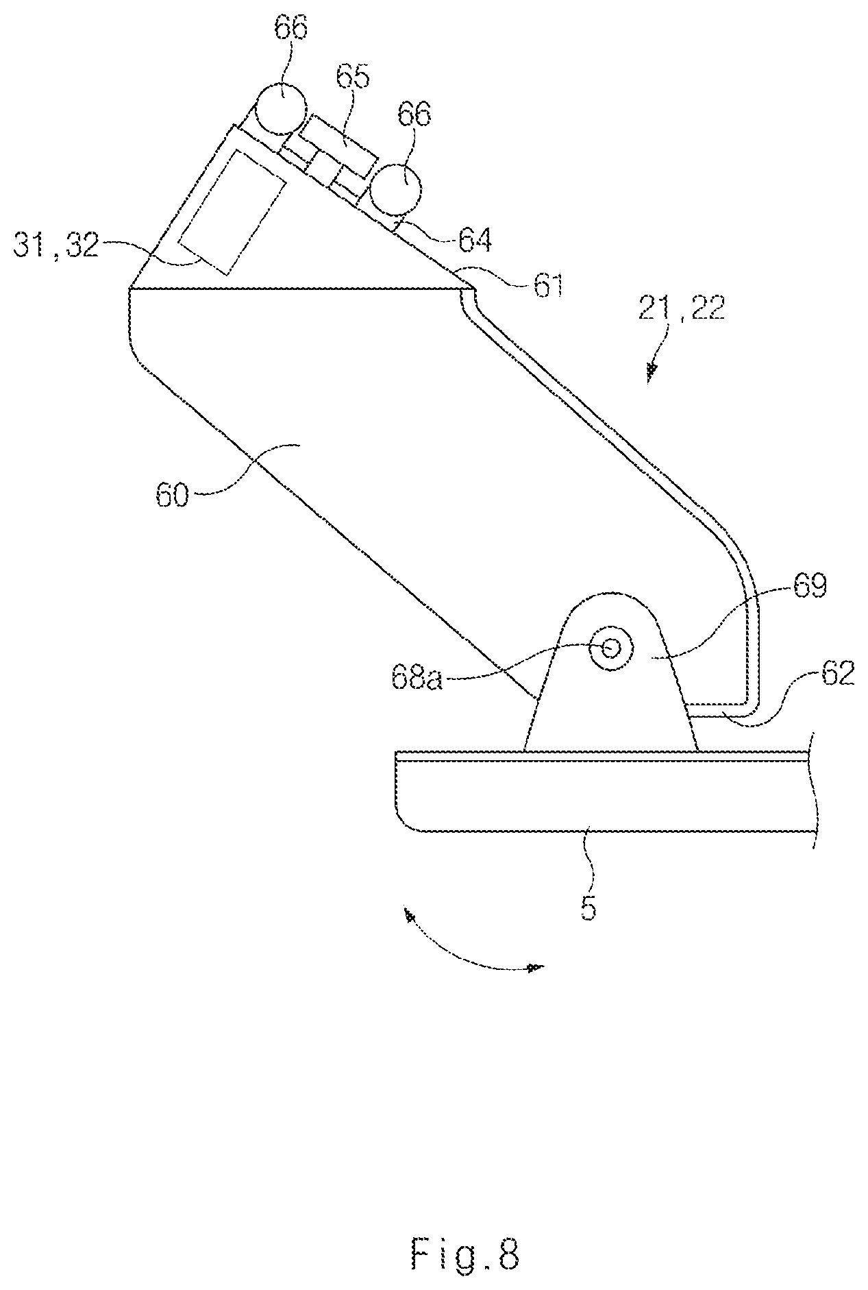 Patent US11781367 Figure 8 – Vehicle door opening and closing apparatus