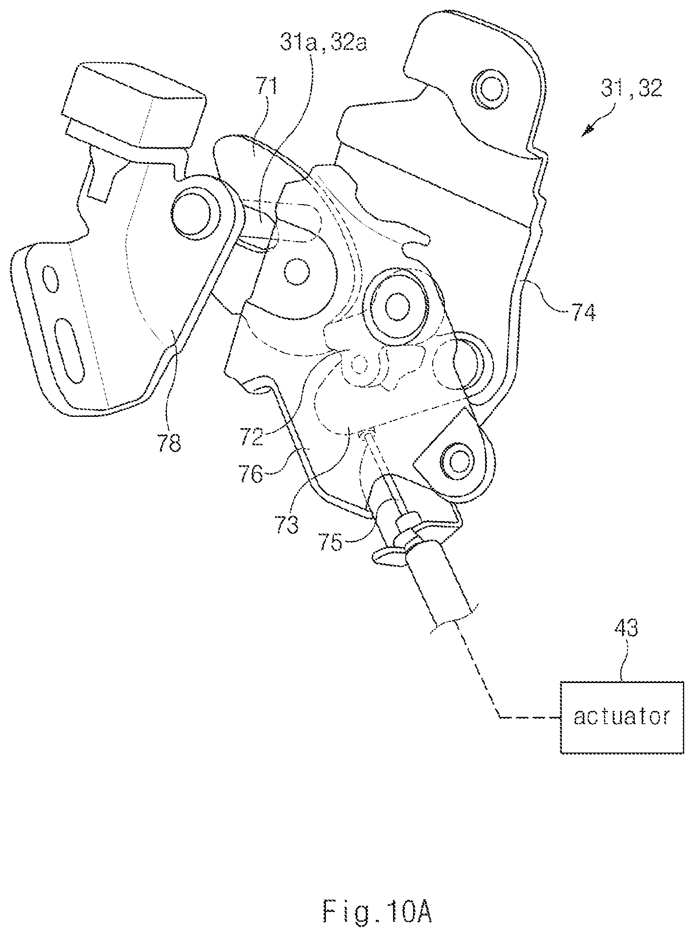 Patent US11781367 Figure 10 – Vehicle door opening and closing apparatus