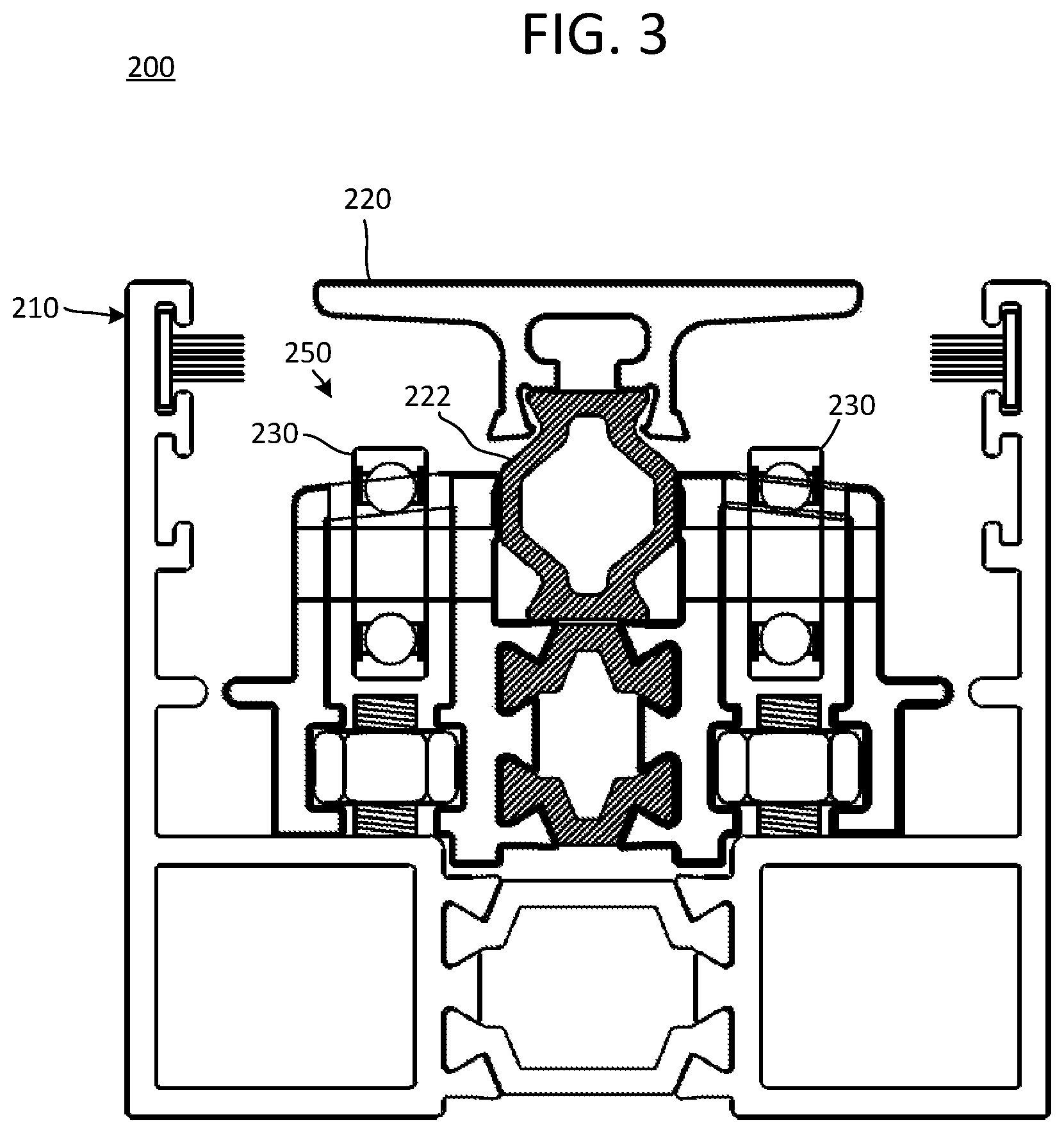 Patent US11781370 Figure 3 – Adjustable flush threshold for sliding doors and windows