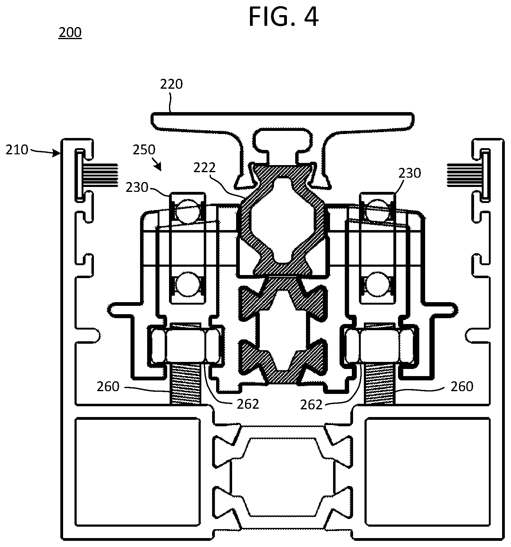 Patent US11781370 Figure 4 – Adjustable flush threshold for sliding doors and windows