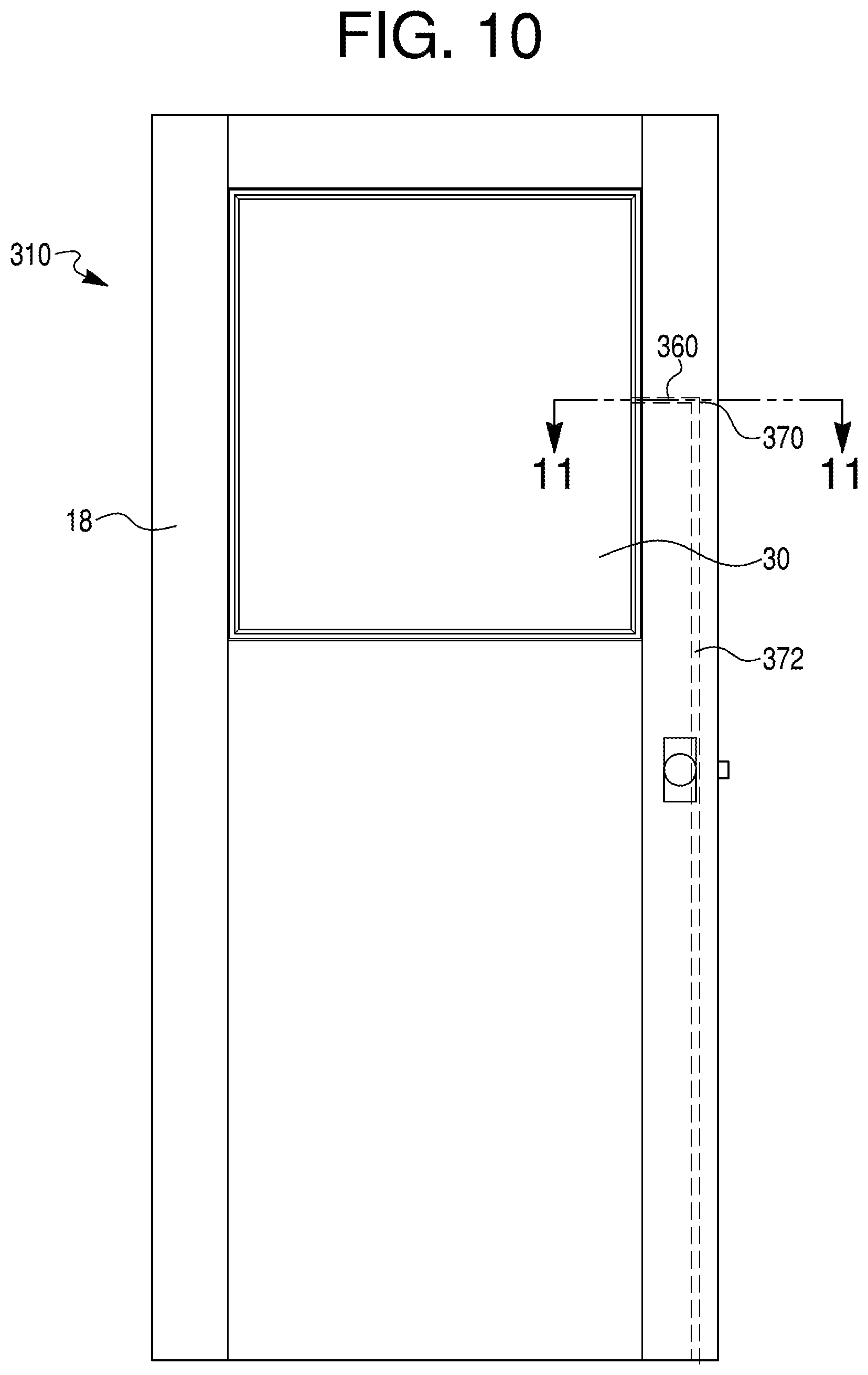 Patent US11781372 Figure 8 – Door assemblies with insulated glazing unit venting
