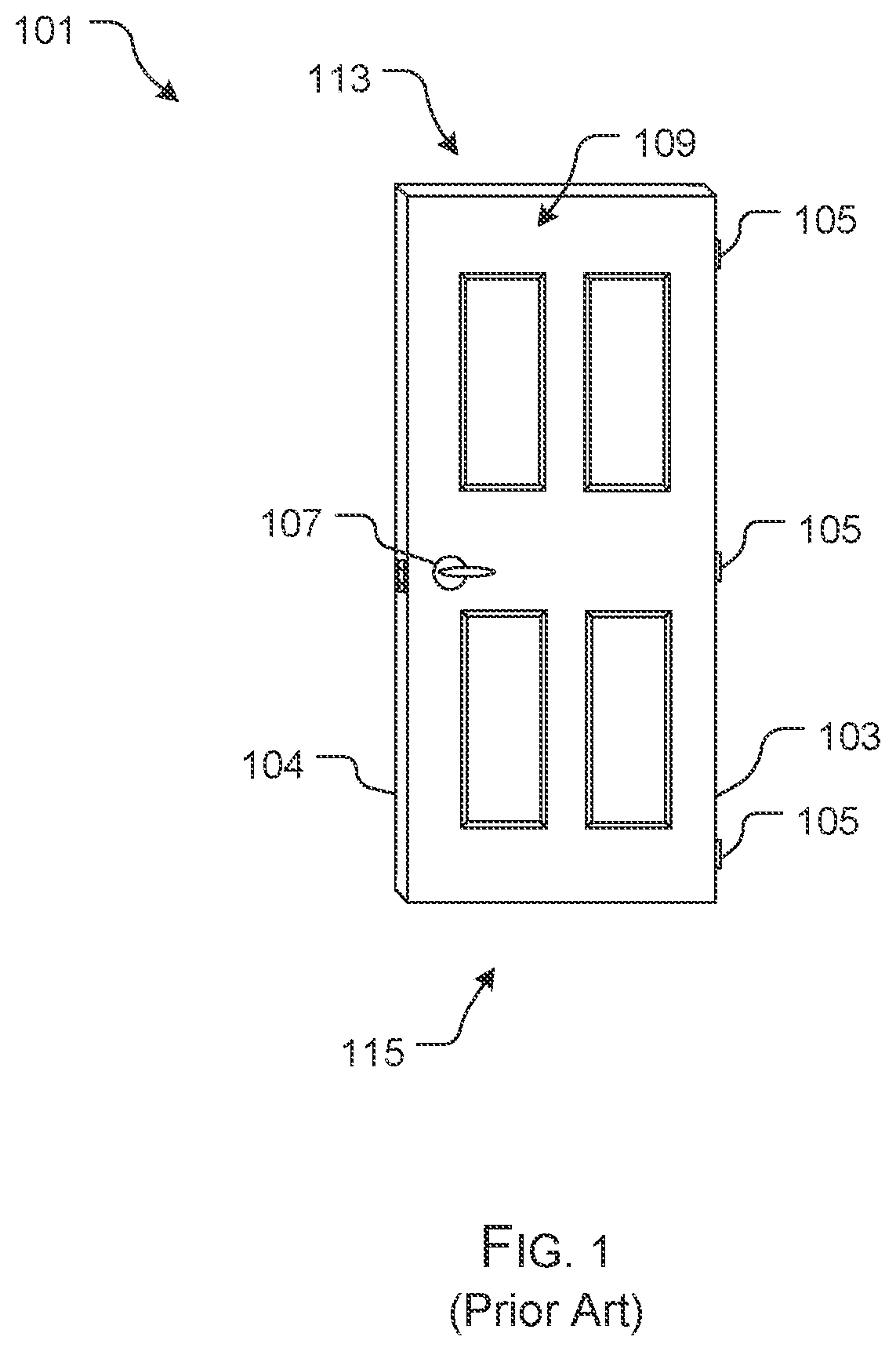 Patent US11781373 Figure 1 – Door cover system and method of use
