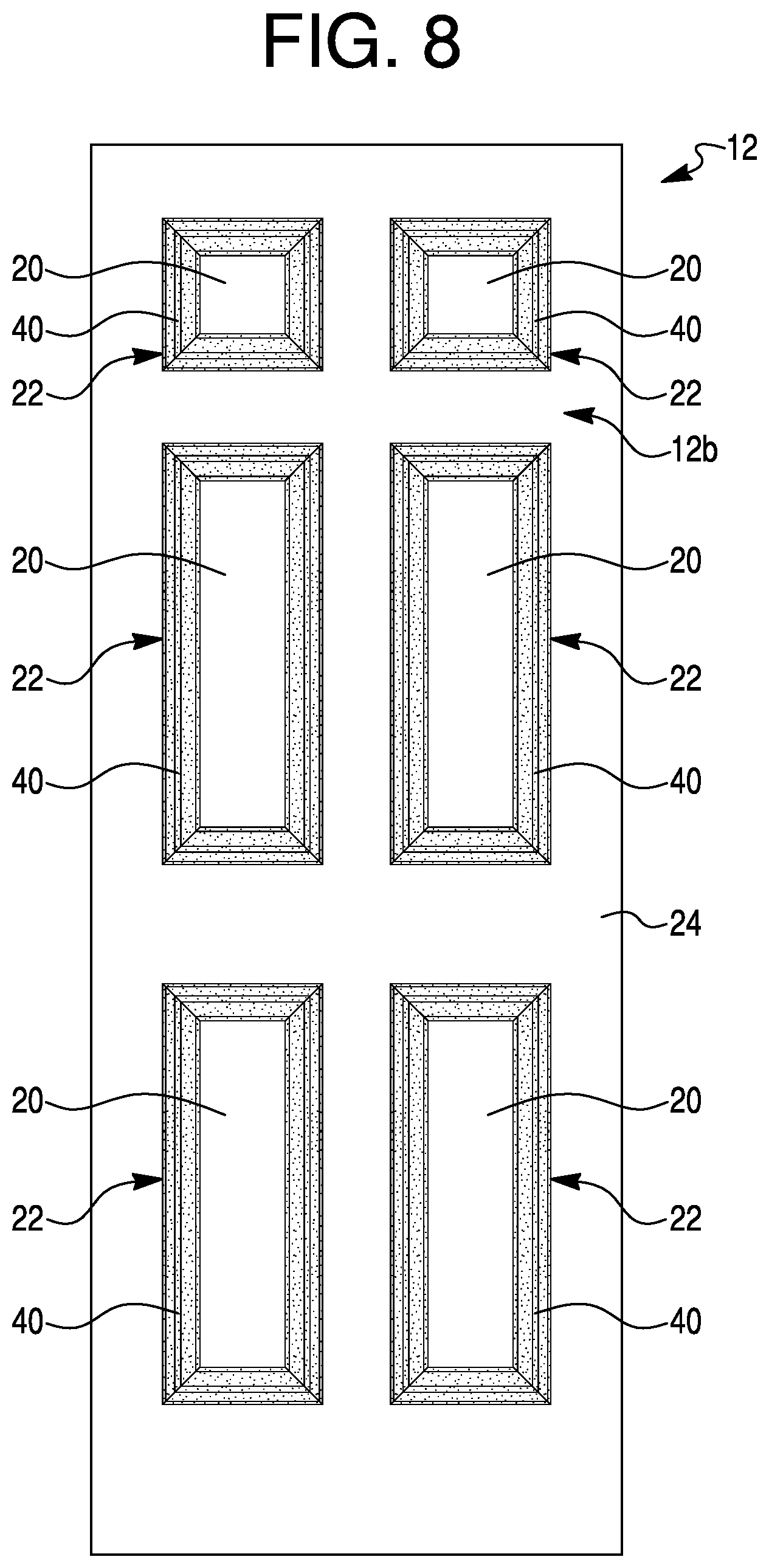 Patent US11781374 Figure 7 – Fire resistant door cores, door skins, and doors including the same