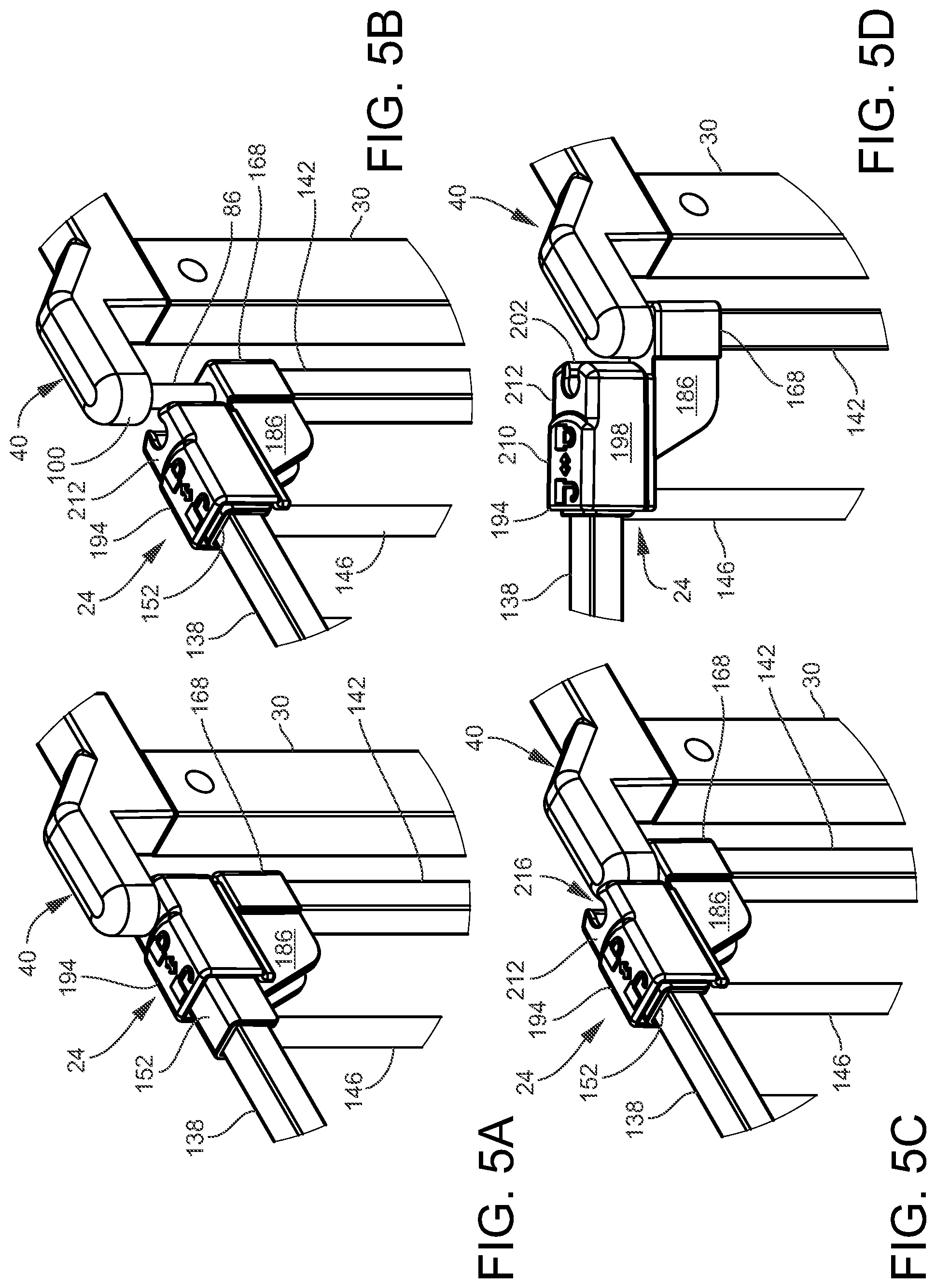 Patent US11781376 Figure 5 – Gated barrier with lift lock