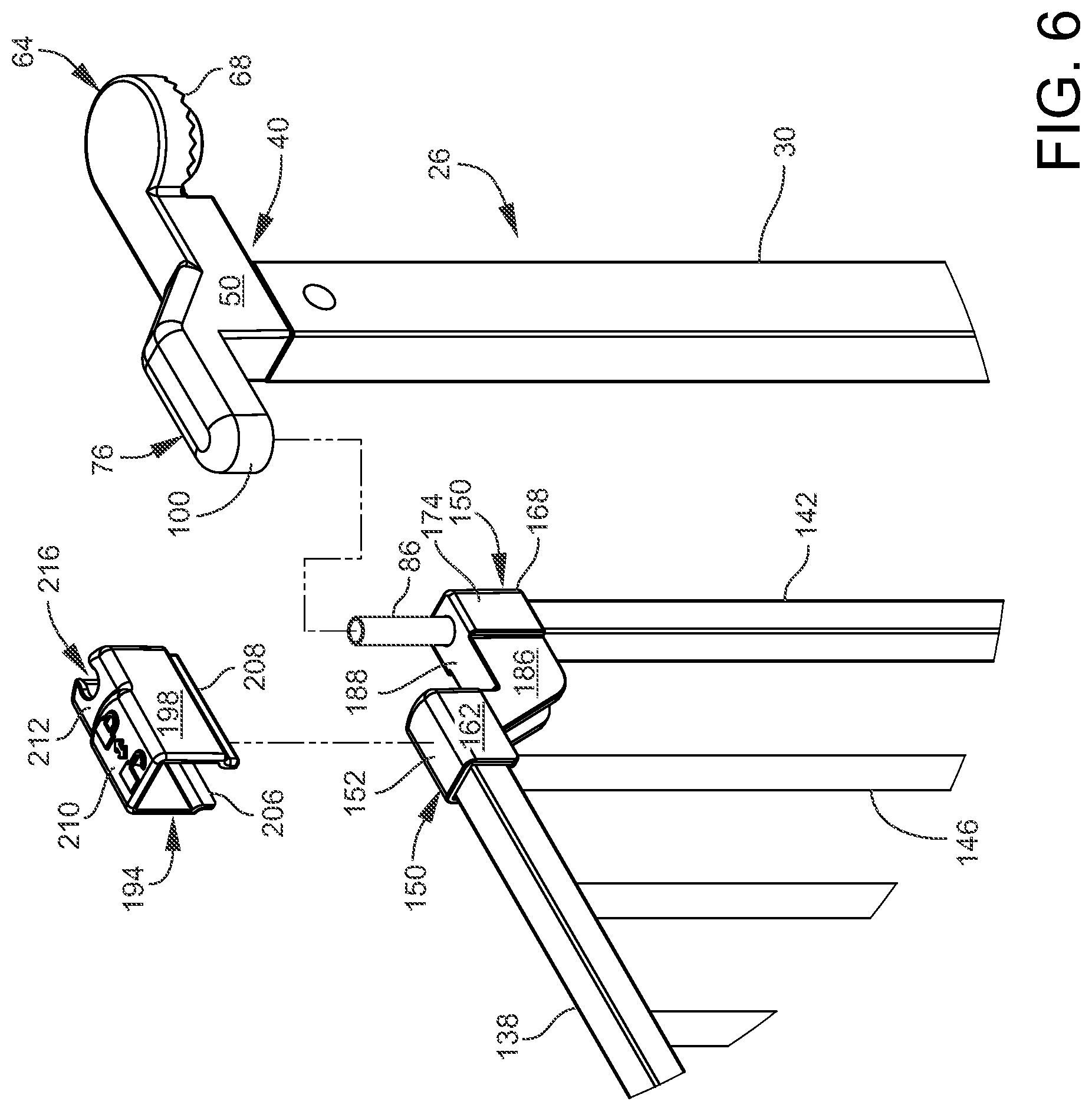 Patent US11781376 Figure 6 – Gated barrier with lift lock