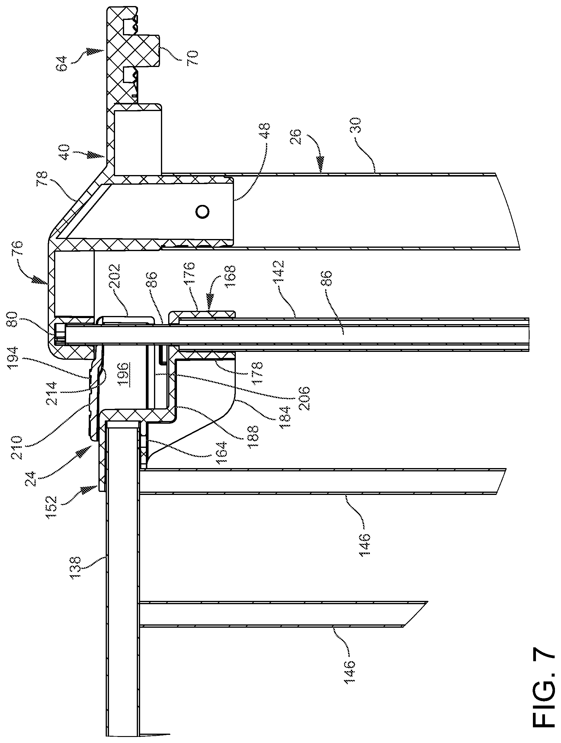 Patent US11781376 Figure 7 – Gated barrier with lift lock