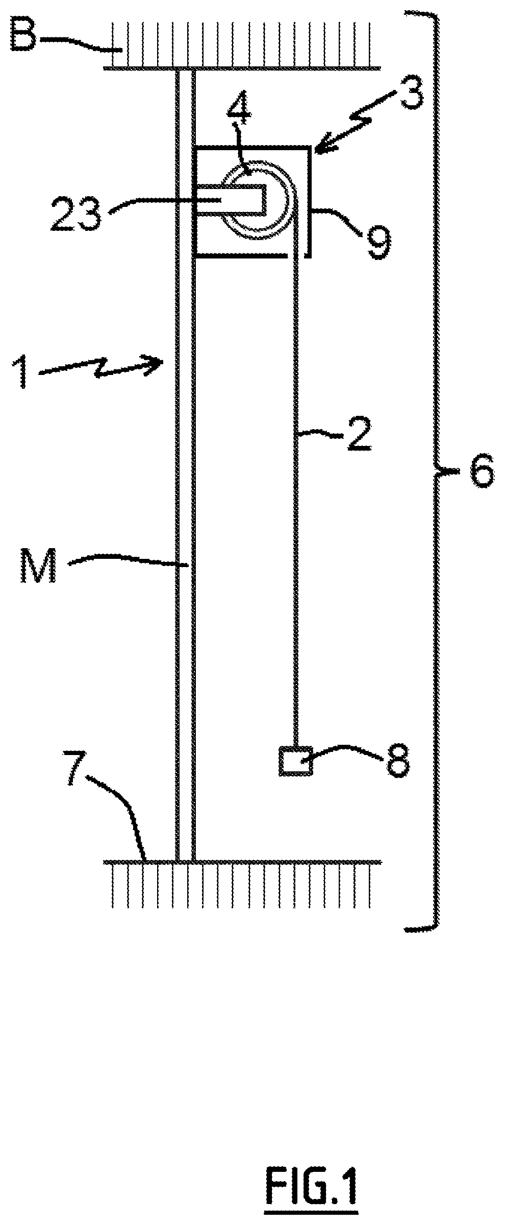 Patent US11781378 Figure 1 – Shading device comprising a motorised drive device