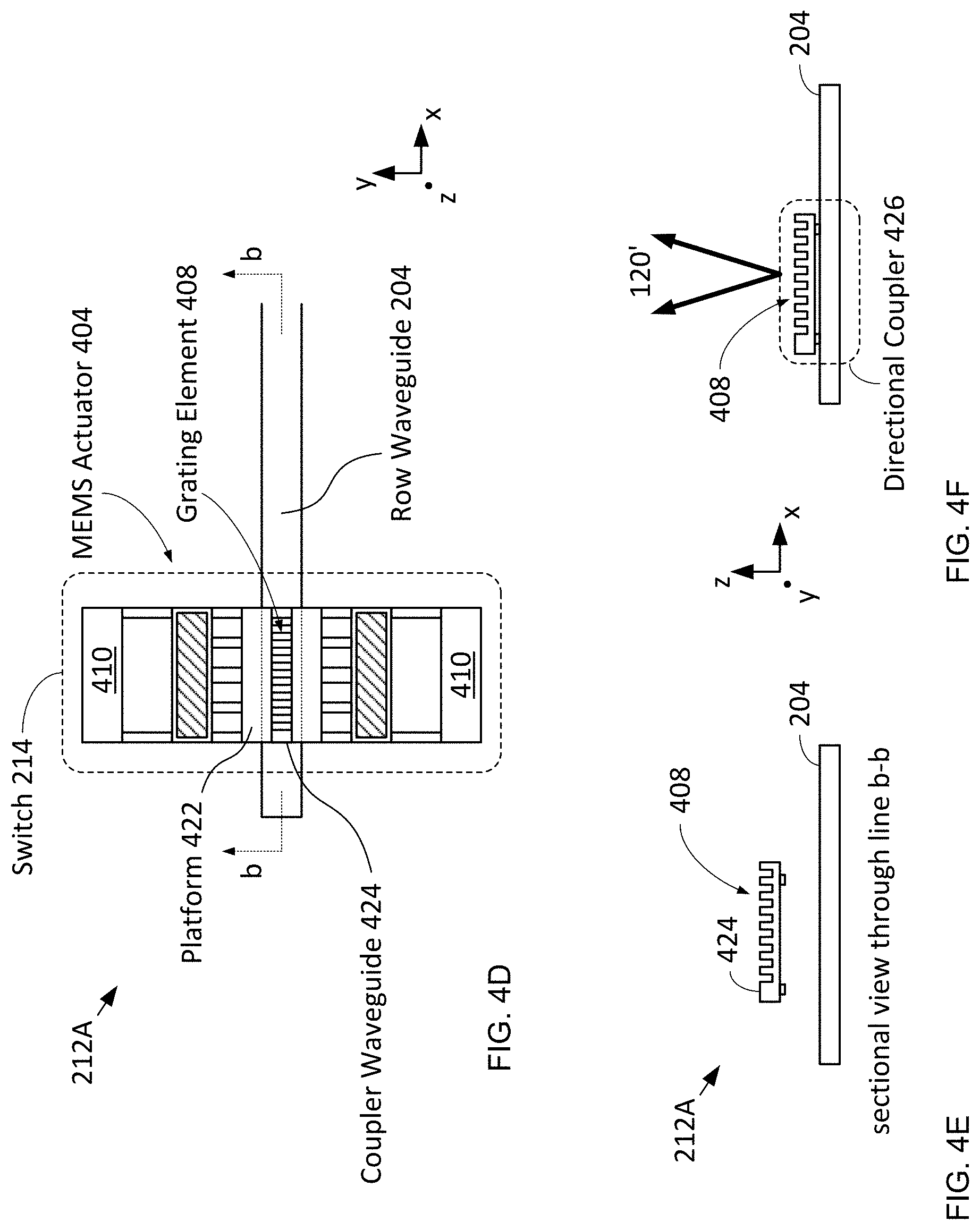 Patent US11781379 Figure 9 – Beam-steering system based on a MEMS-actuated vertical-coupler array