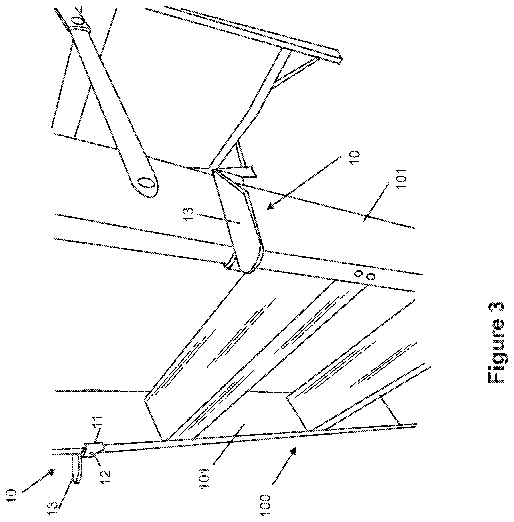 Patent US11781380 Figure 3 – Multi use support fixture for use with ladders