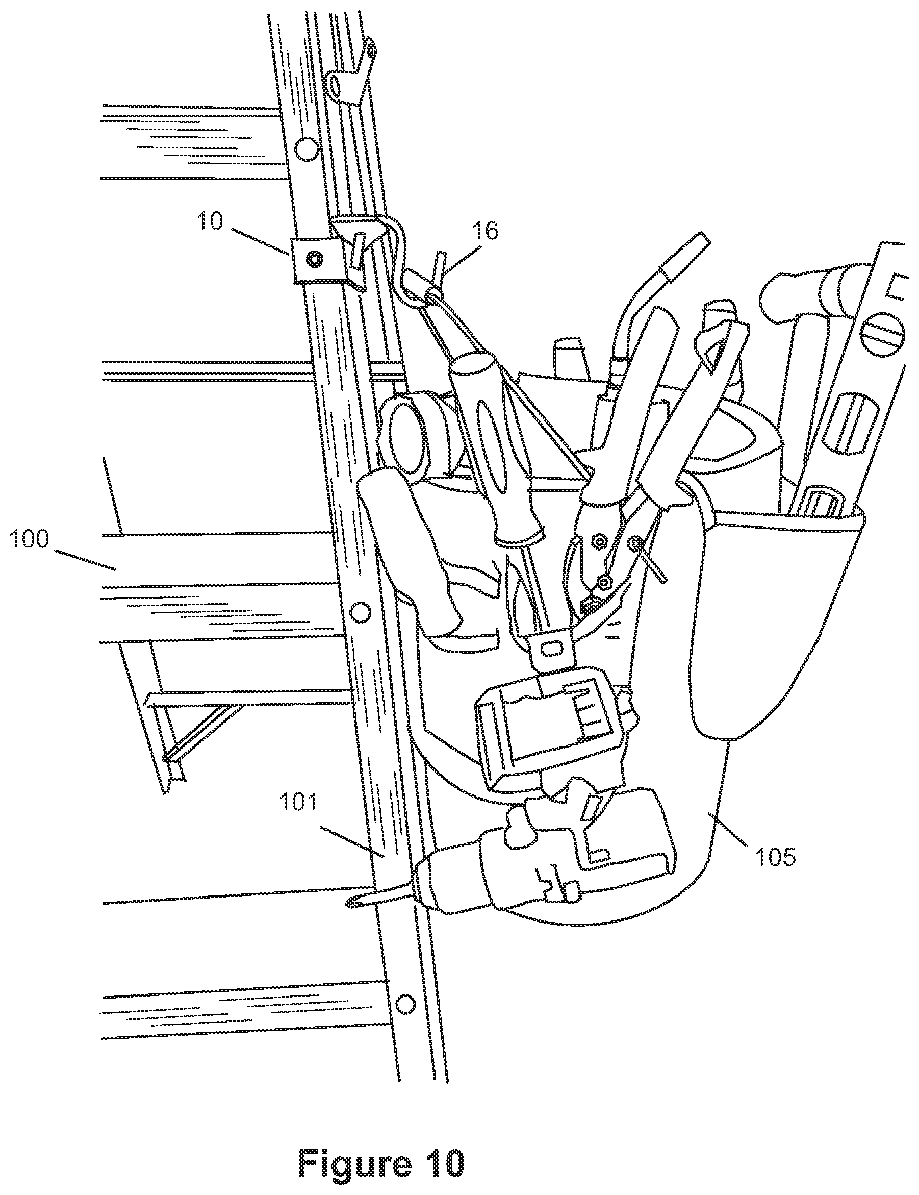 Patent US11781380 Figure 10 – Multi use support fixture for use with ladders