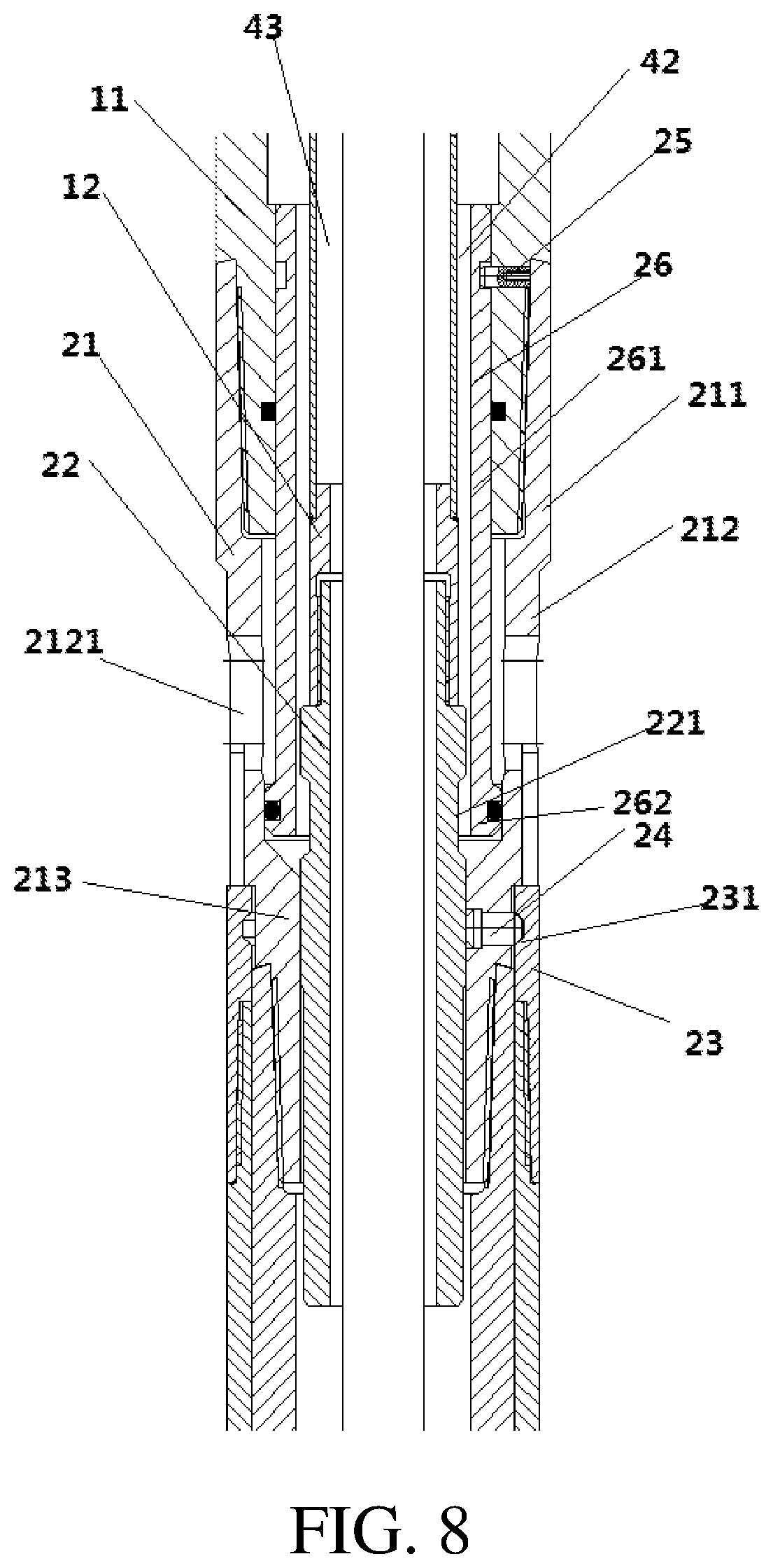 Patent US11781382 Figure 7 – Drilling mechanism of coring drilling rig