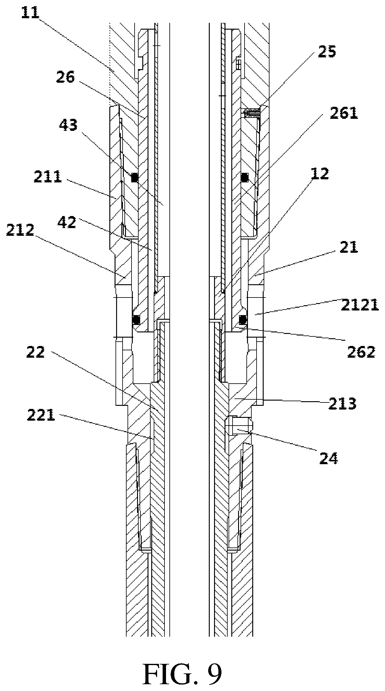 Patent US11781382 Figure 8 – Drilling mechanism of coring drilling rig