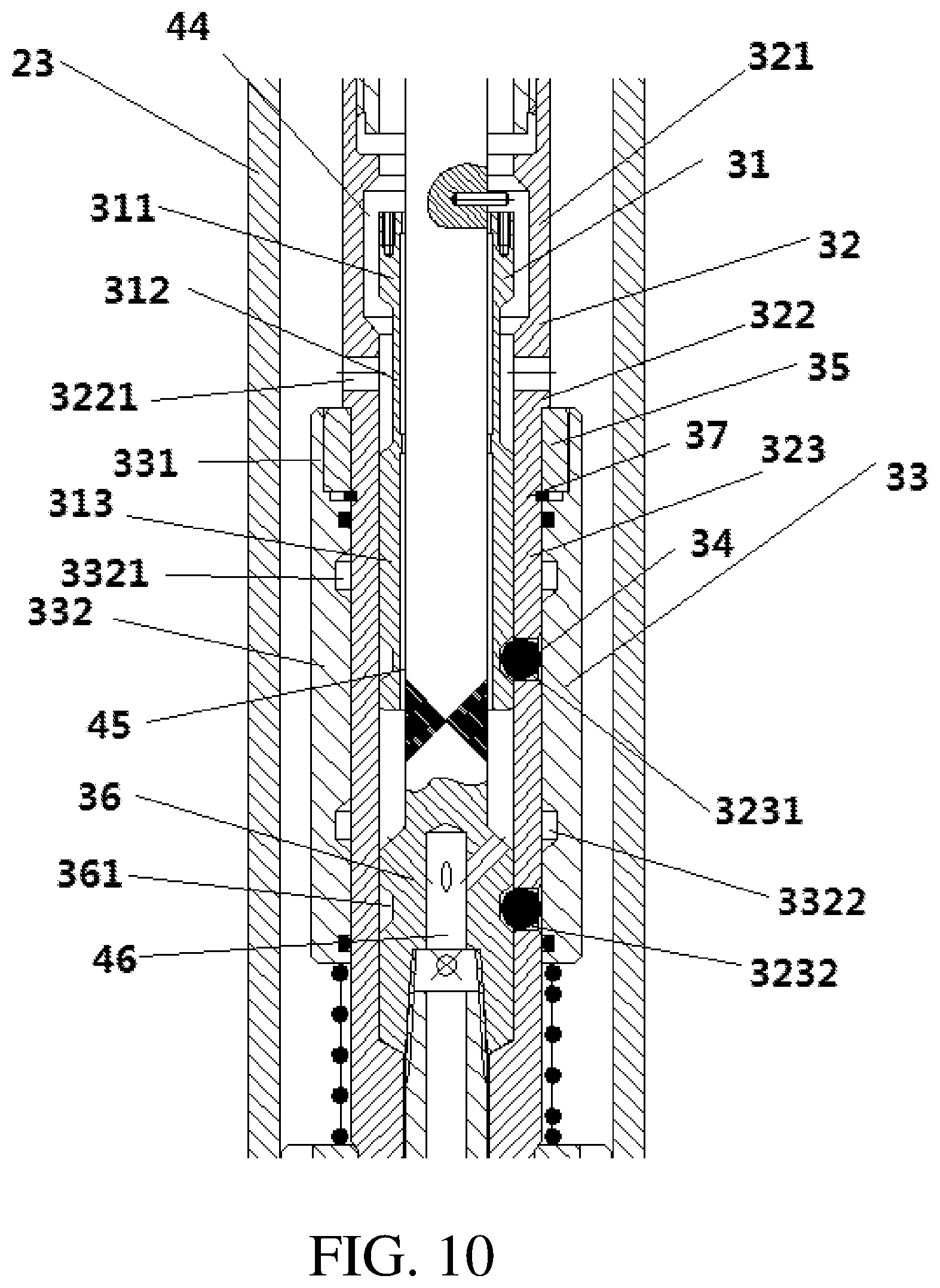 Patent US11781382 Figure 9 – Drilling mechanism of coring drilling rig