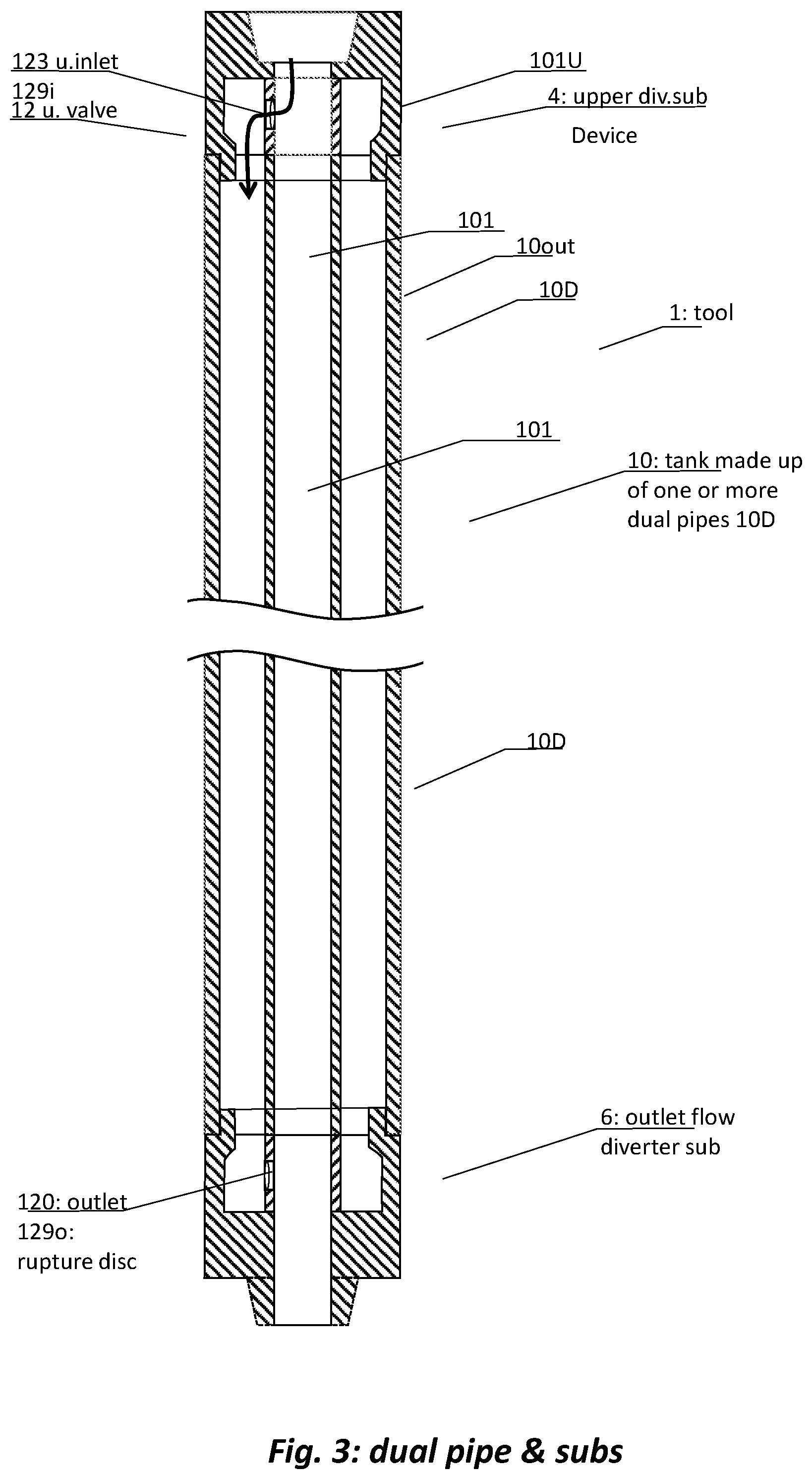 Patent US11781386 Figure 3 – Tool for remedial of lost circulation while drilling