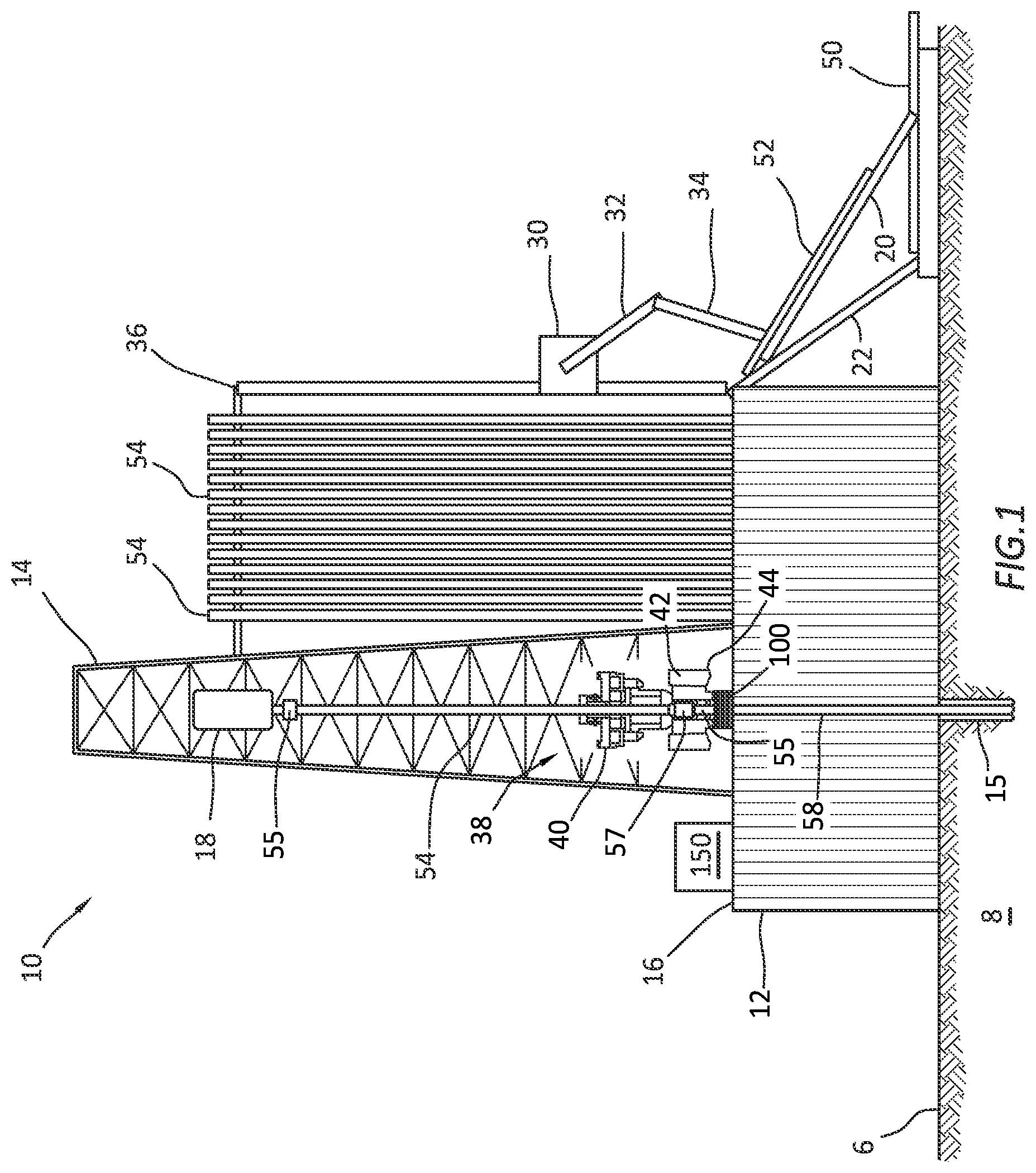Patent US11781387 Figure 1 – Collapsible mud bucket