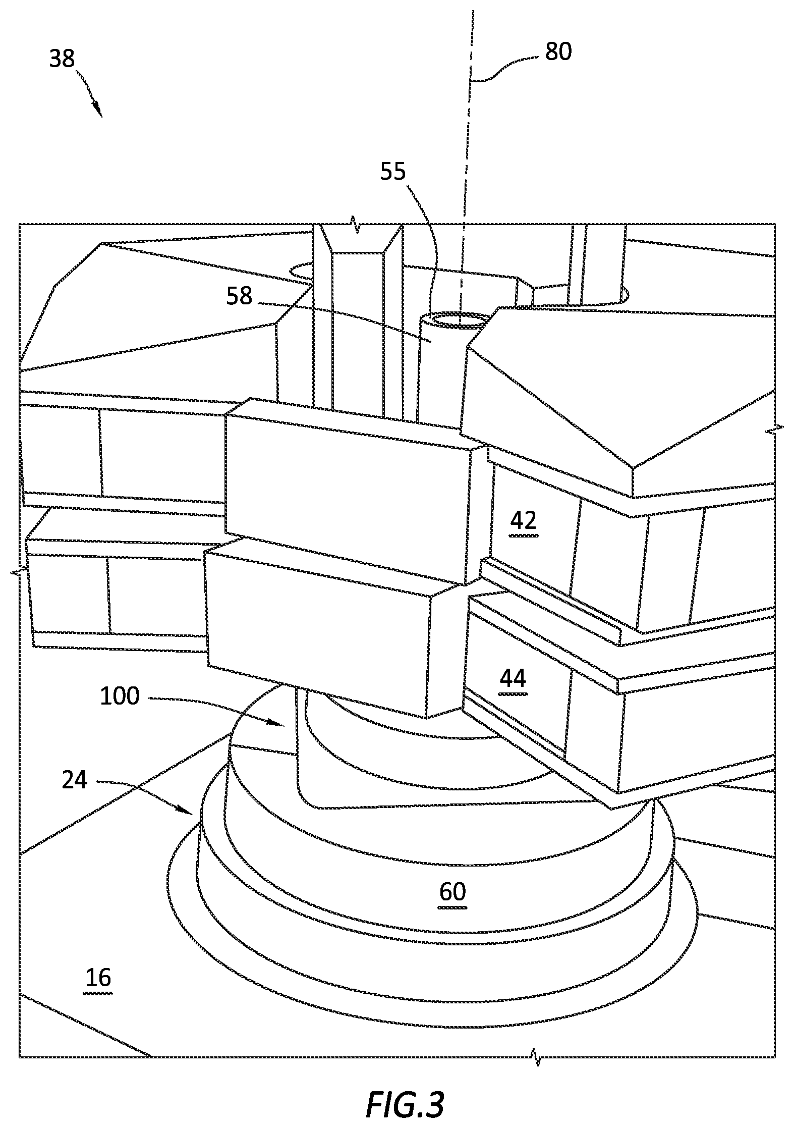 Patent US11781387 Figure 3 – Collapsible mud bucket