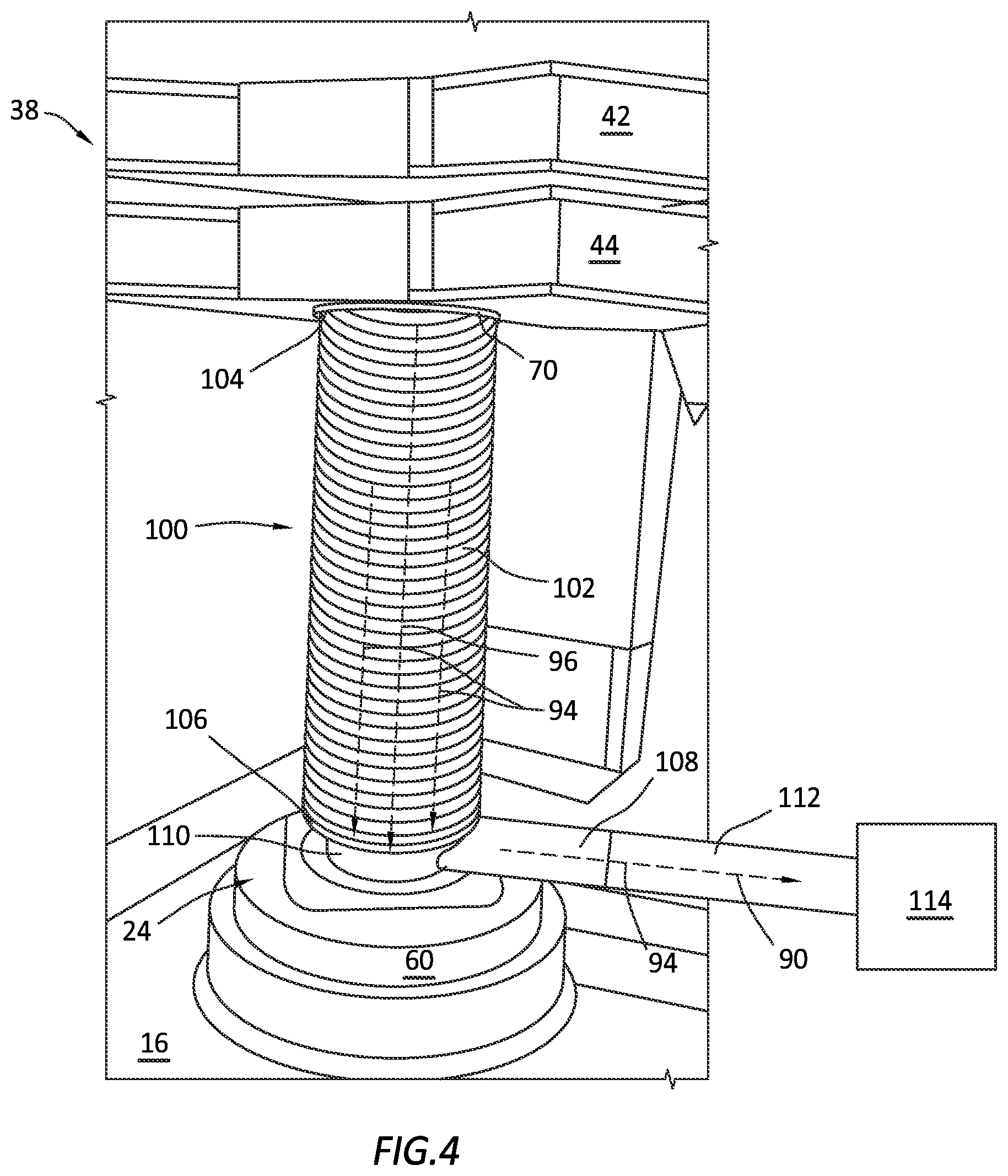 Patent US11781387 Figure 4 – Collapsible mud bucket
