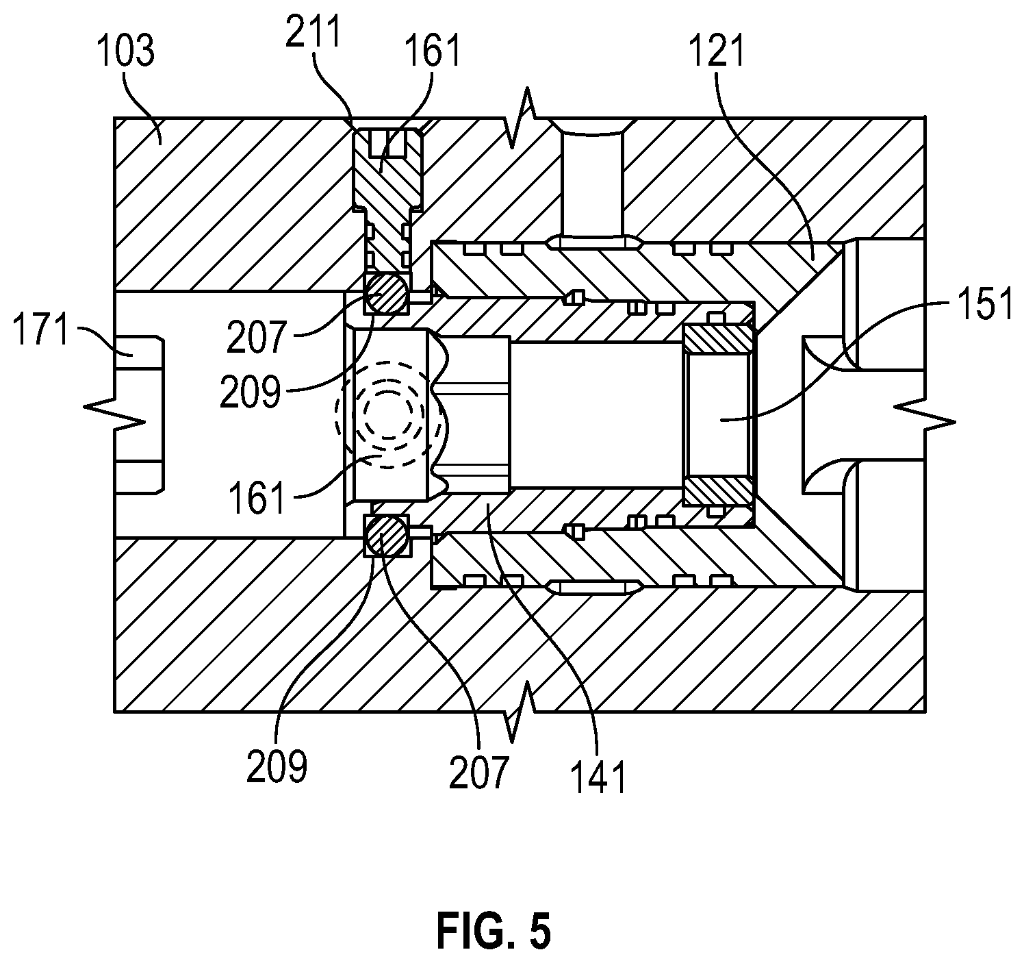 Patent US11781389 Figure 5 – System, method and apparatus for orifice retention and replacement in a bottom hole assembly