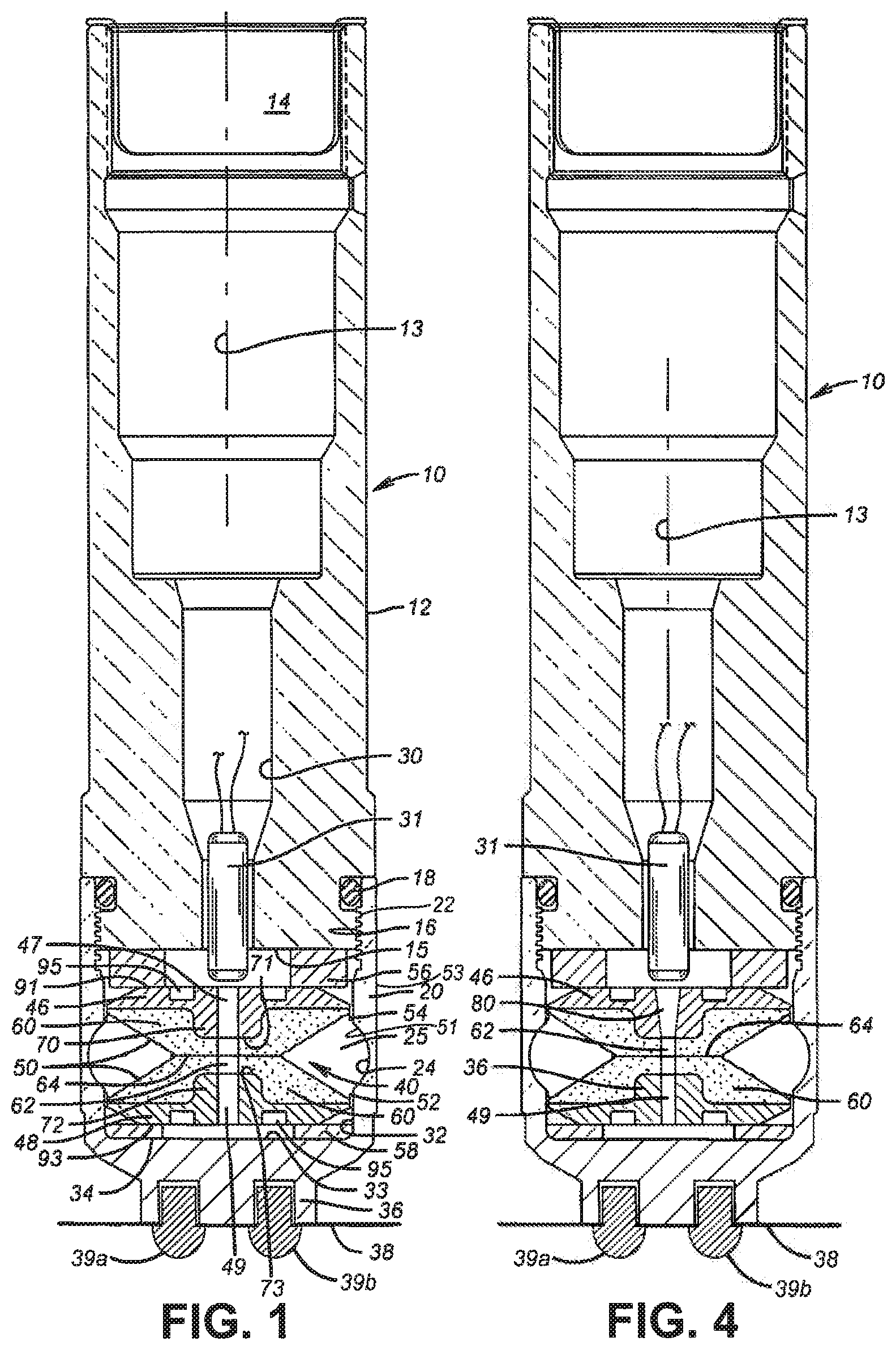 Patent US11781393 Figure 1 – Explosive downhole tools having improved wellbore conveyance and debris properties, methods of using the explosive downhole tools in a wellbore, and explosive units for explosive column tools