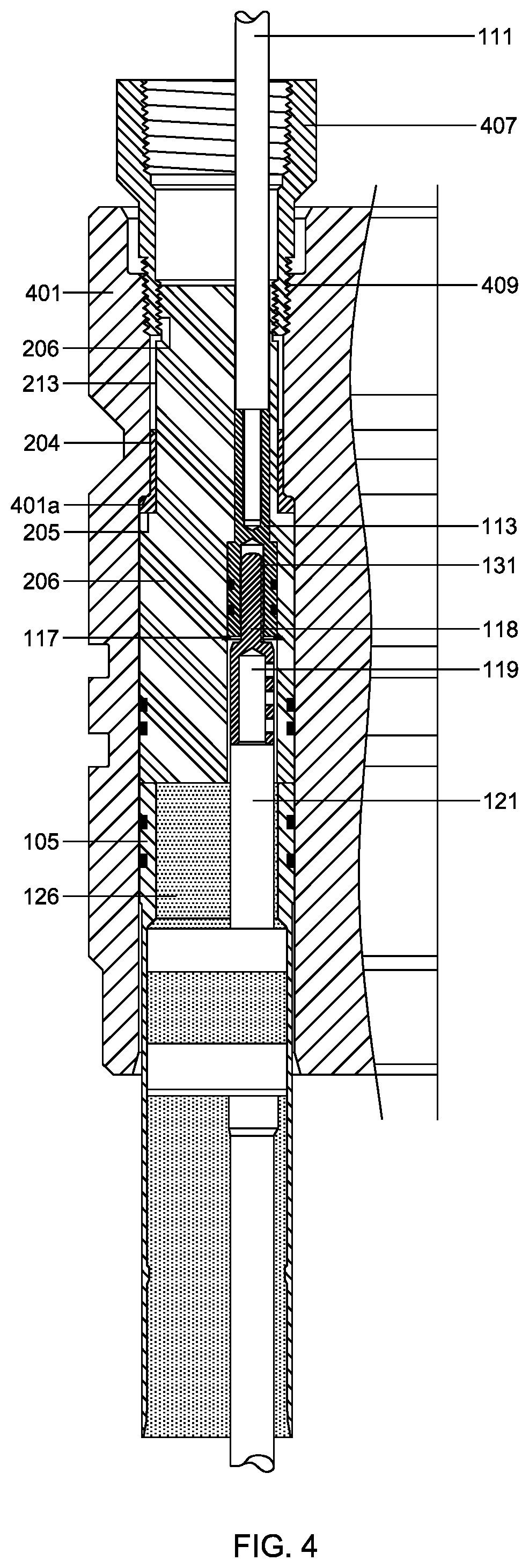 Patent US11781396 Figure 7 – Disconnectable pressure-preserving electrical connector and method of installation