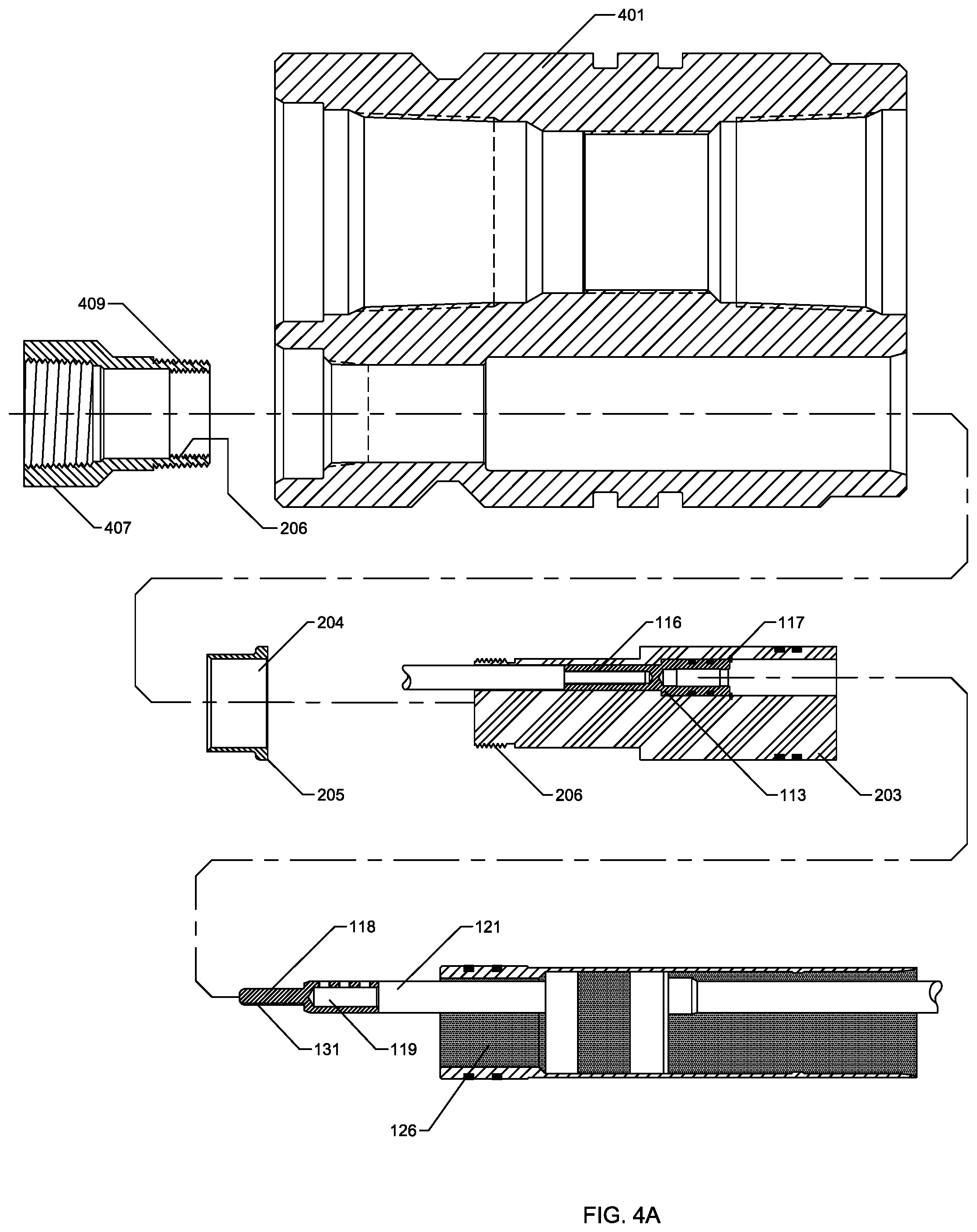 Patent US11781396 Figure 8 – Disconnectable pressure-preserving electrical connector and method of installation
