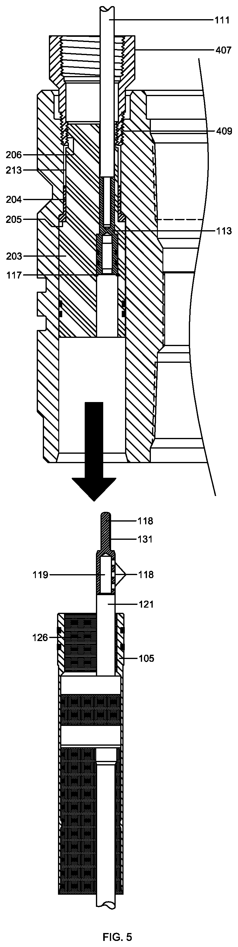 Patent US11781396 Figure 9 – Disconnectable pressure-preserving electrical connector and method of installation