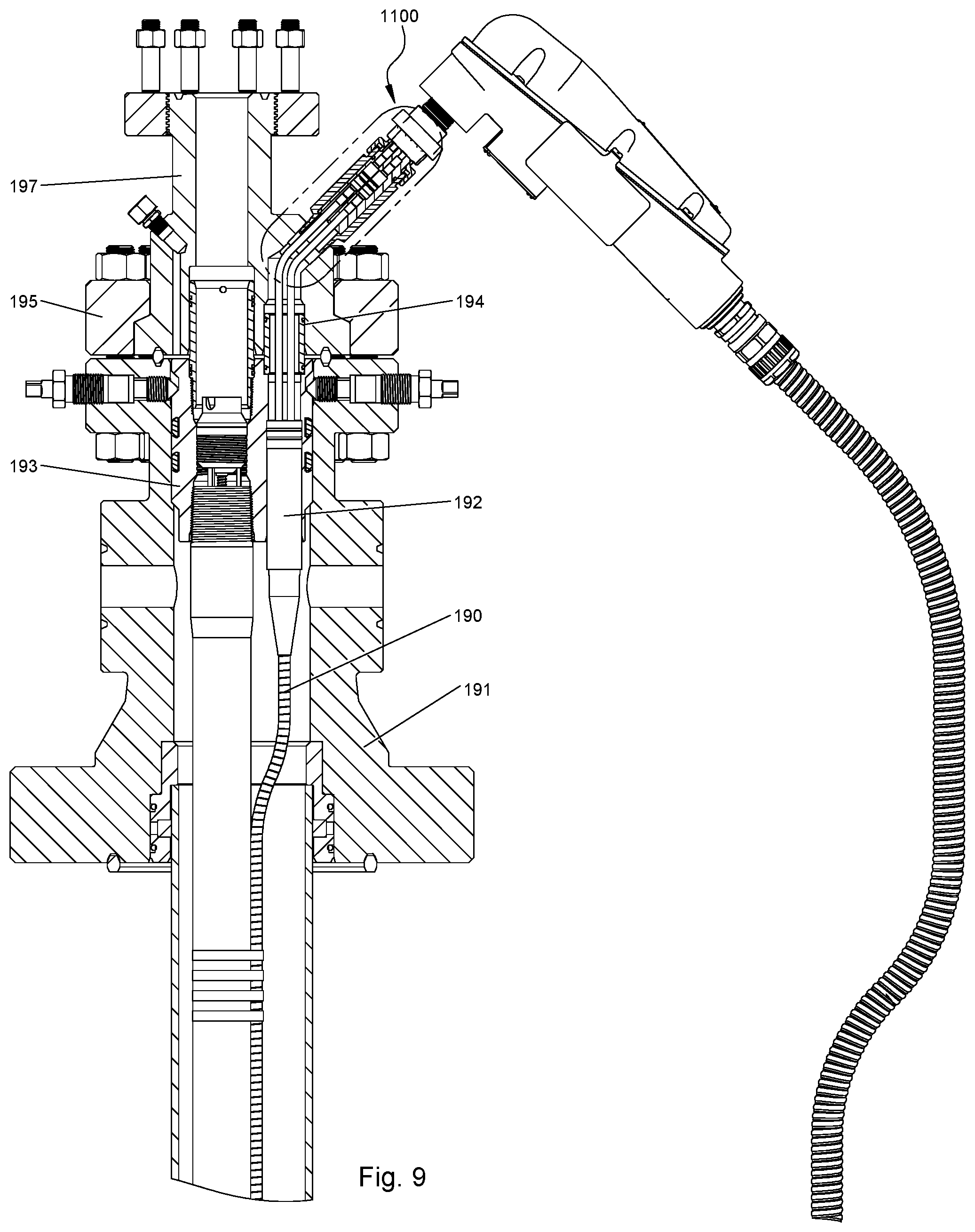 Patent US11781396 Figure 13 – Disconnectable pressure-preserving electrical connector and method of installation