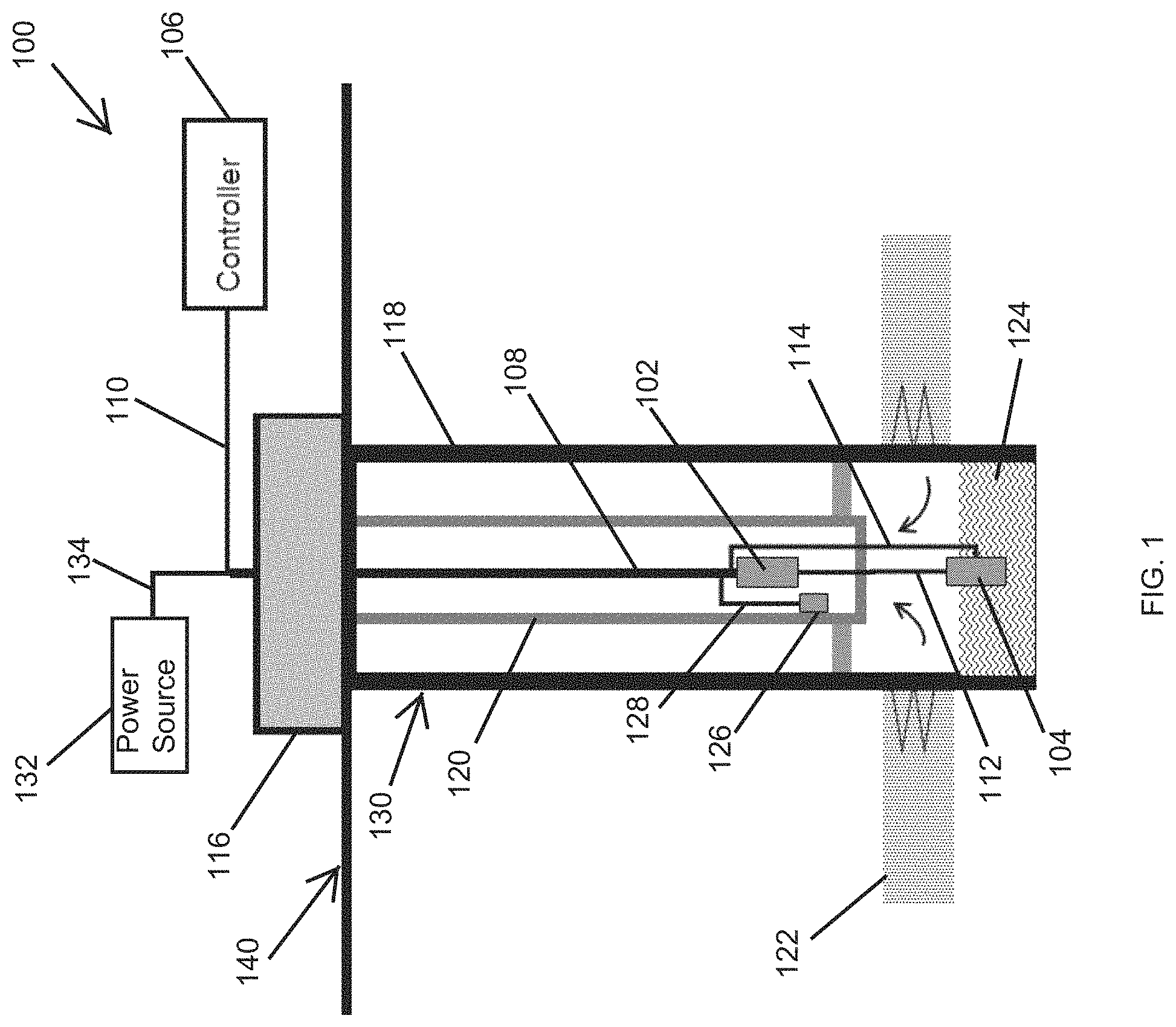 Patent US11781405 — Acoustic wellbore deliquification — Figure 1