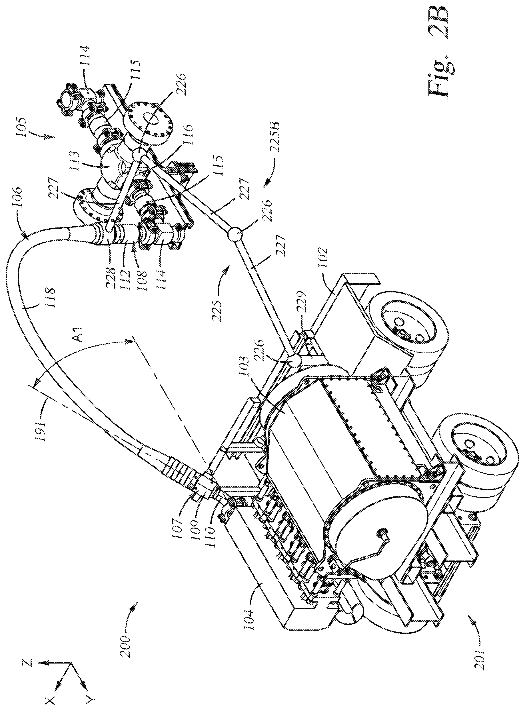 Patent US11781410 Figure 5 – Fluid injection systems, apparatus, and methods including flexible hoses for wellhead sites