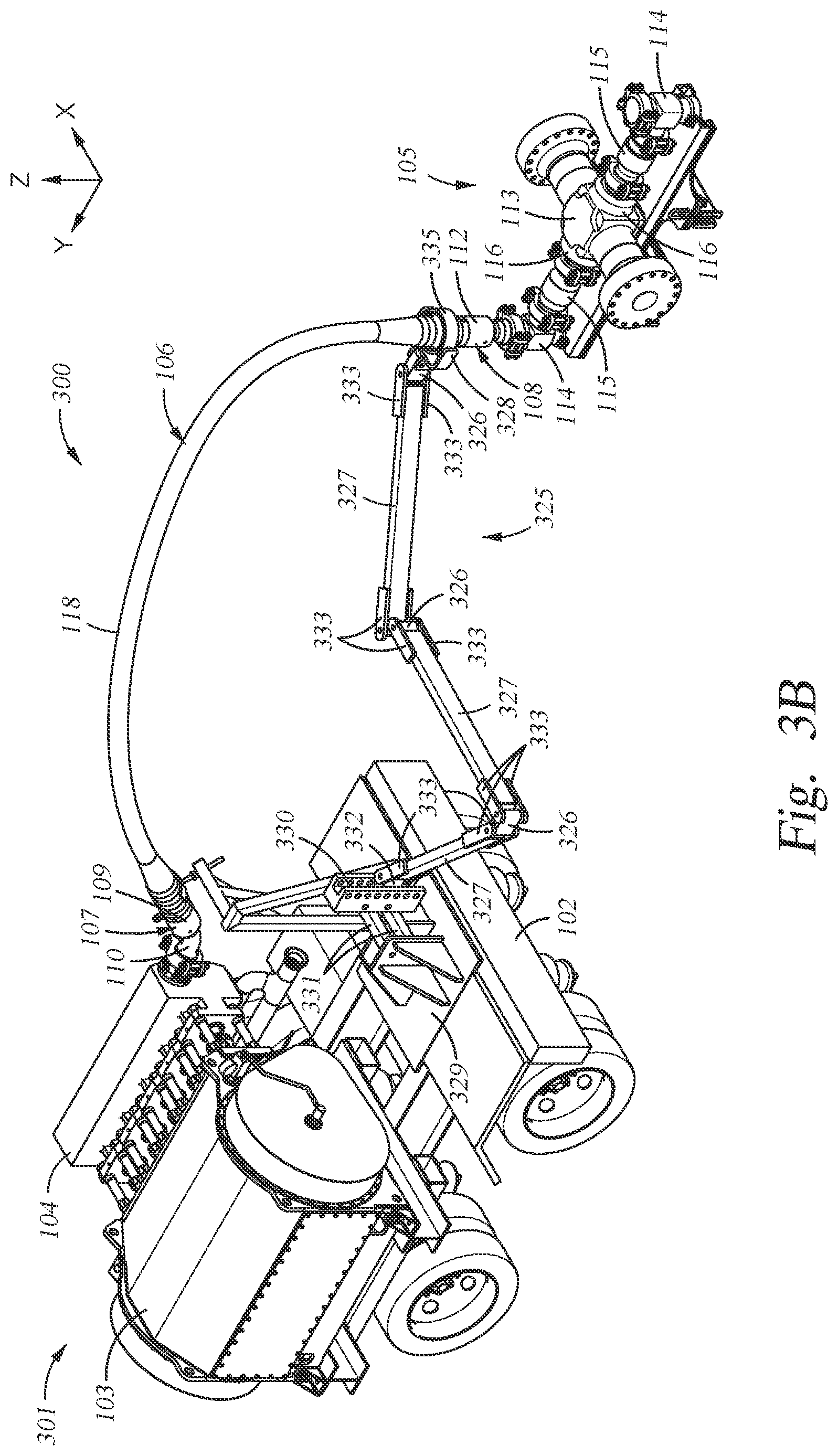 Patent US11781410 Figure 9 – Fluid injection systems, apparatus, and methods including flexible hoses for wellhead sites