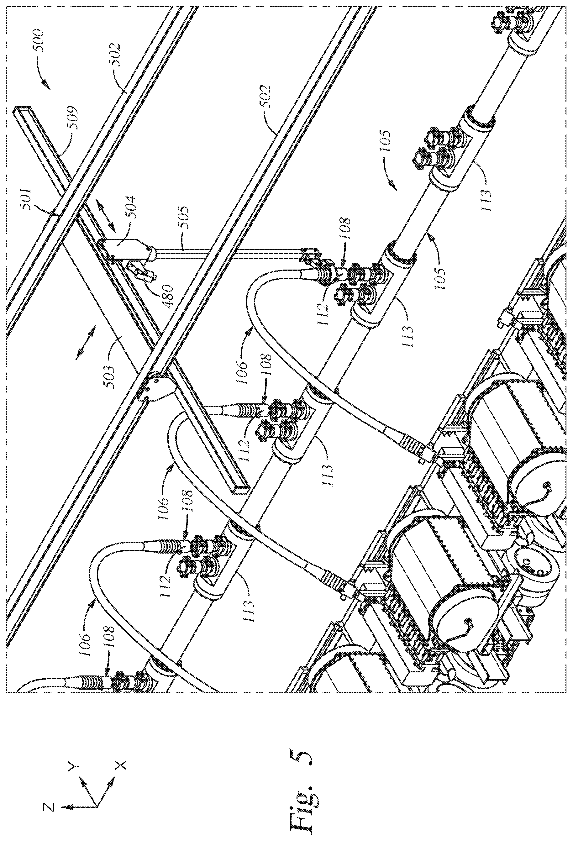 Patent US11781410 Figure 14 – Fluid injection systems, apparatus, and methods including flexible hoses for wellhead sites