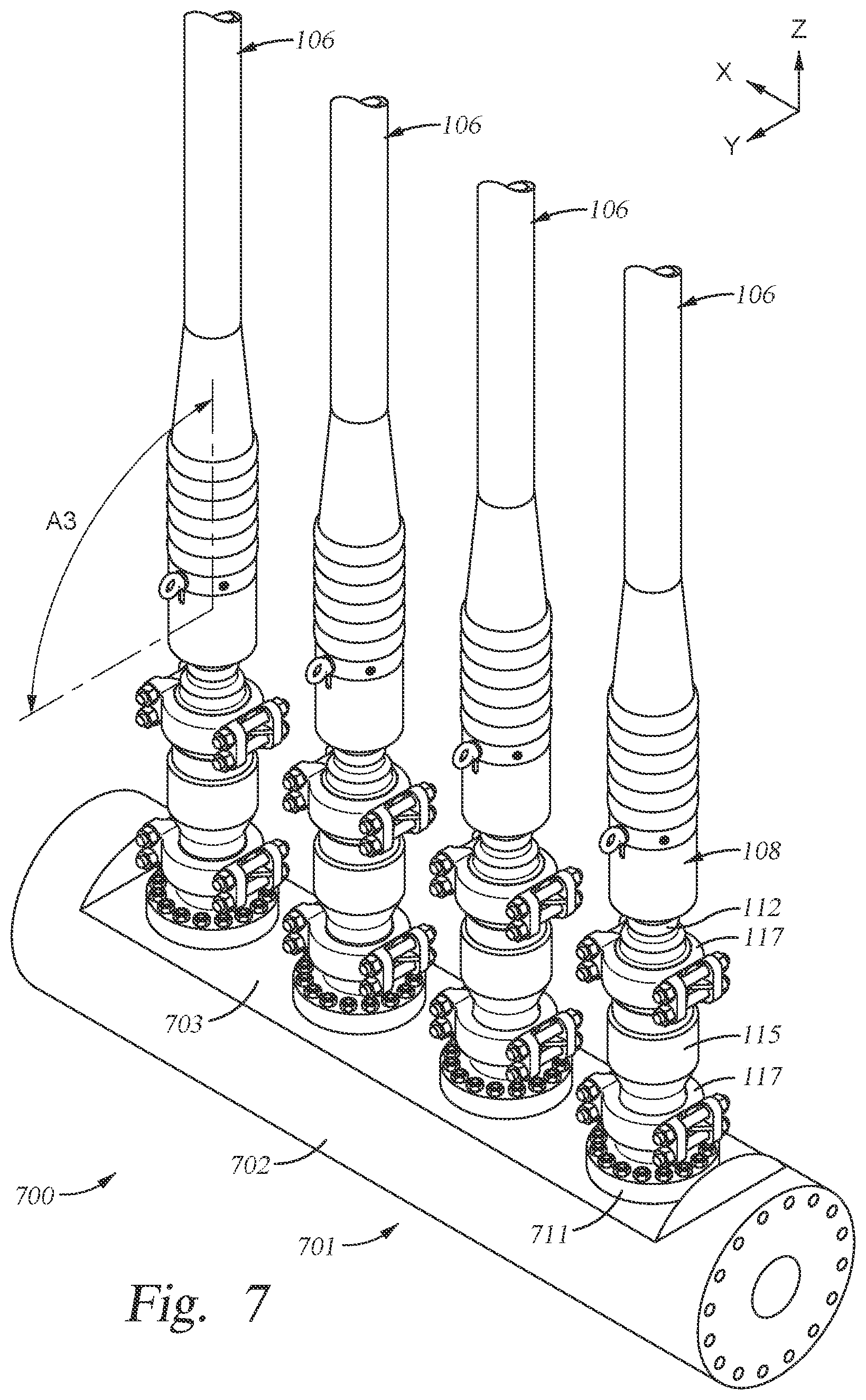 Patent US11781410 Figure 16 – Fluid injection systems, apparatus, and methods including flexible hoses for wellhead sites