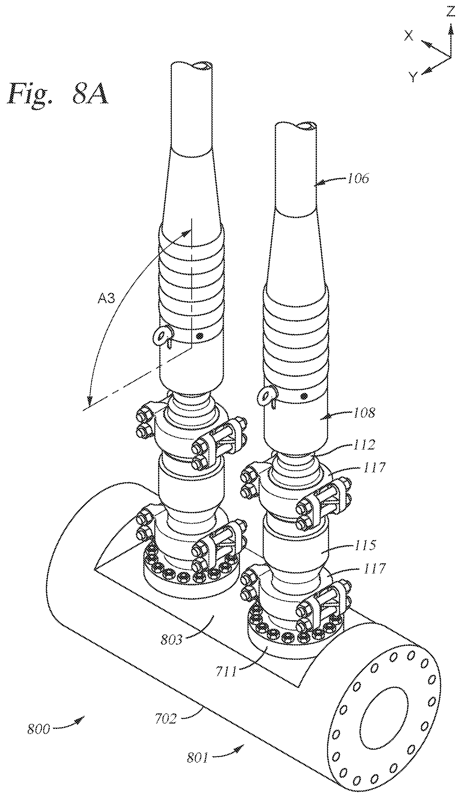 Patent US11781410 Figure 17 – Fluid injection systems, apparatus, and methods including flexible hoses for wellhead sites