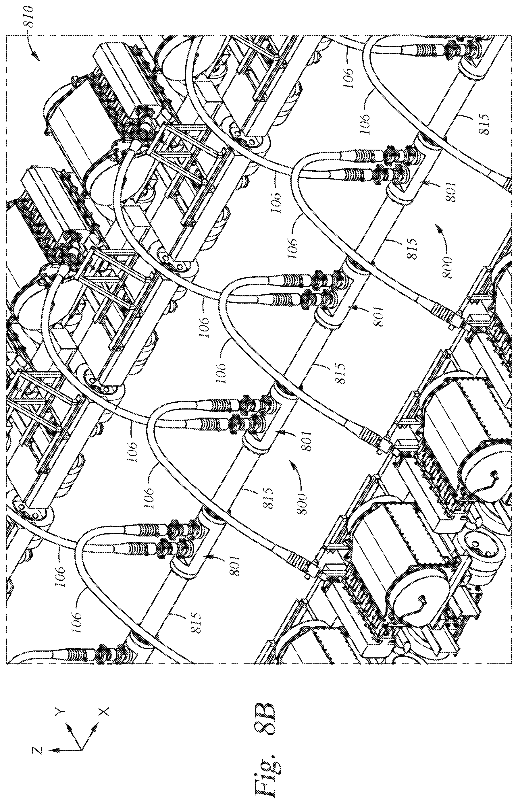 Patent US11781410 Figure 18 – Fluid injection systems, apparatus, and methods including flexible hoses for wellhead sites